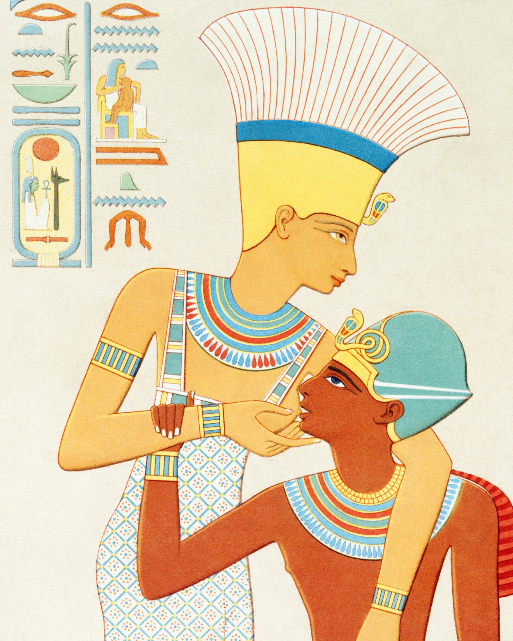 Godin Anoeket & Ramses II – Egyptische Kunstprint