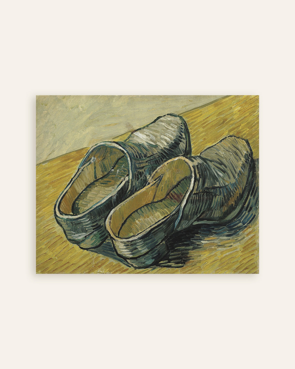 Poster van Een paar leren klompen (1888) van Vincent van Gogh, miniatuur