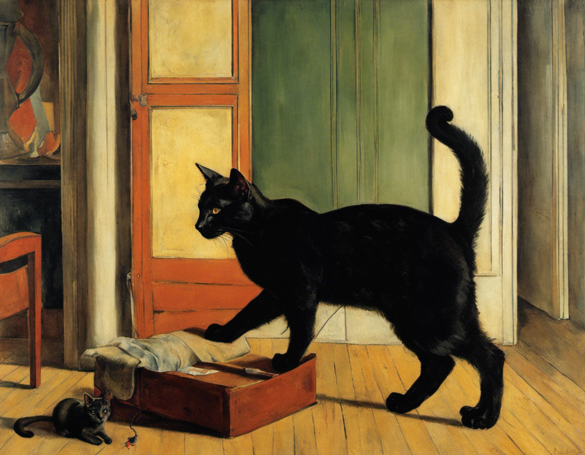 Franse figuratieve schilderkunst, een kat - Poster