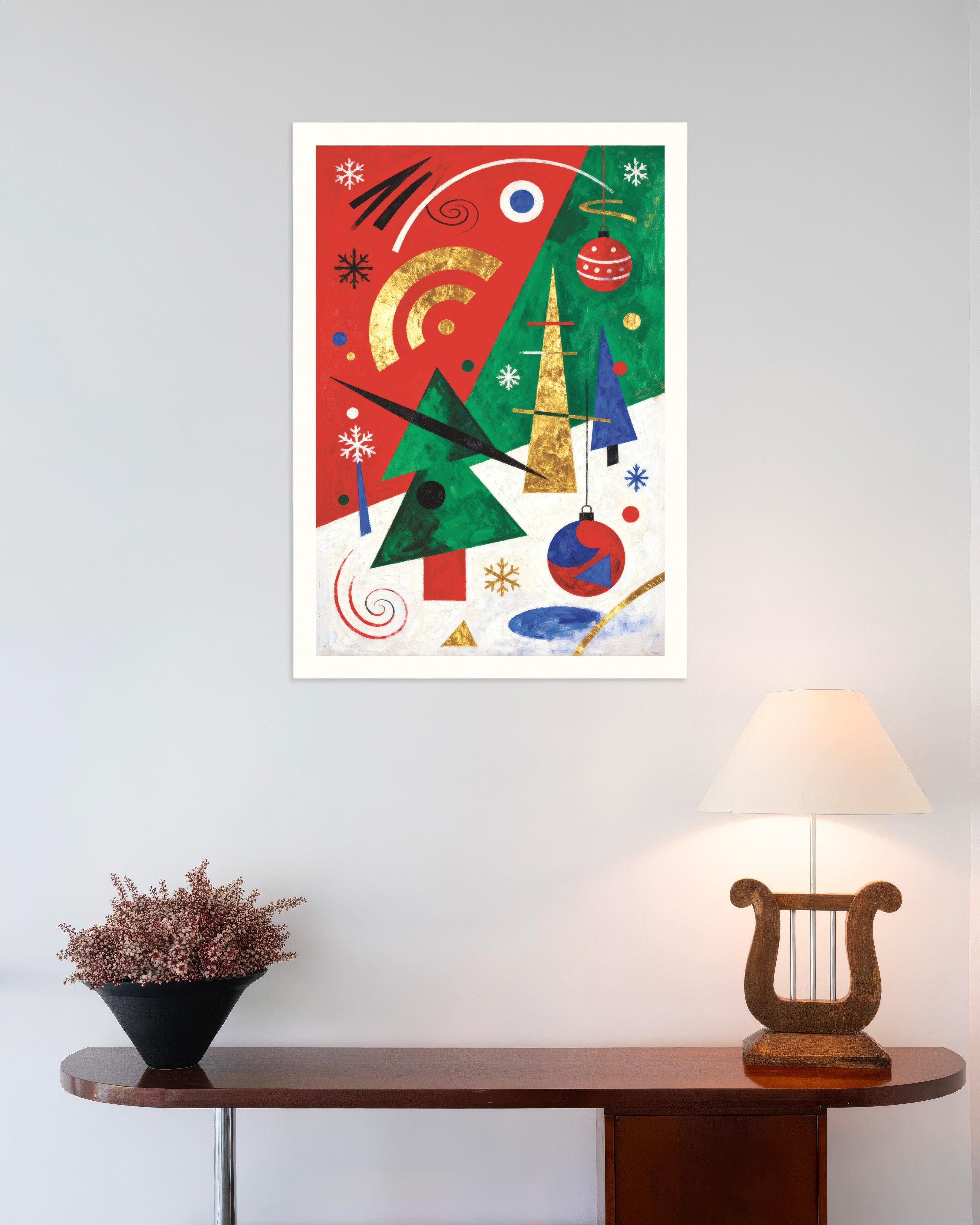 Poster of Abstract Christmas art print