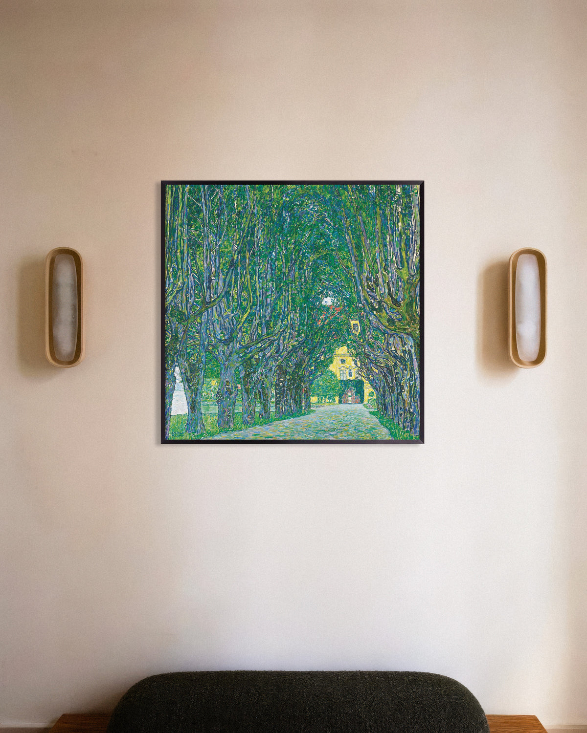 Poster Laan naar Schloss Kammer (1912) van Gustav Klimt met metalen lijst
