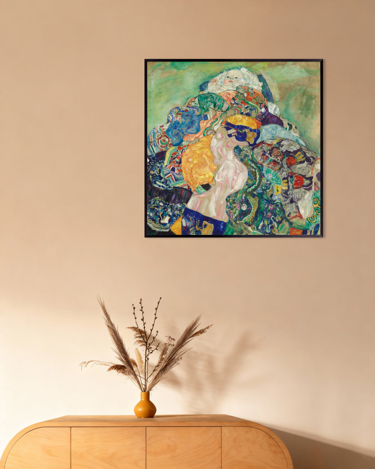 Poster Baby (Wieg) (1917–1918) van Gustav Klimt met metalen lijst