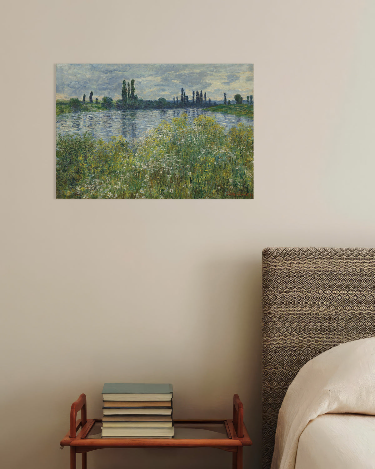 Poster Oevers van de Seine bij Vétheuil (1880) van Claude Monet