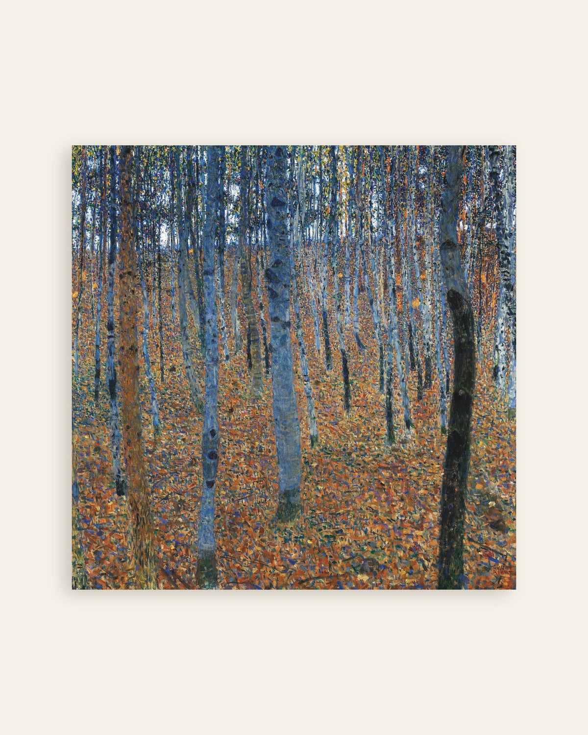 Poster Beukenbos I (1902) van Gustav Klimt, miniatuur