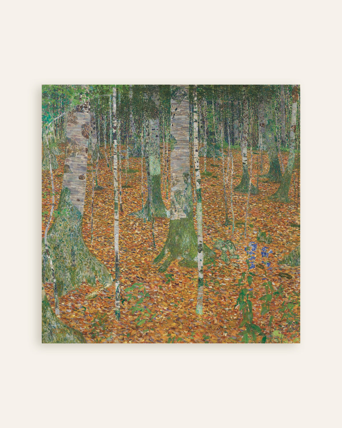 Poster Berkenbos (1903) van Gustav Klimt, miniatuur