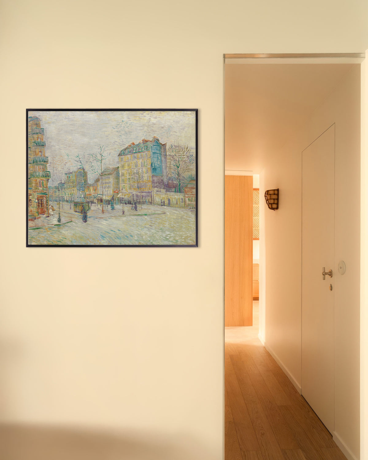 Poster van Boulevard de Clichy (1887) van Vincent van Gogh, met metalen lijst
