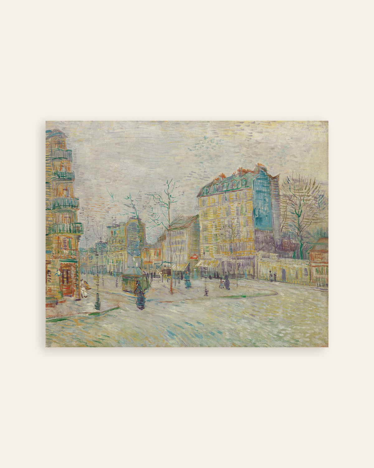 Poster van Boulevard de Clichy (1887) van Vincent van Gogh, miniatuur