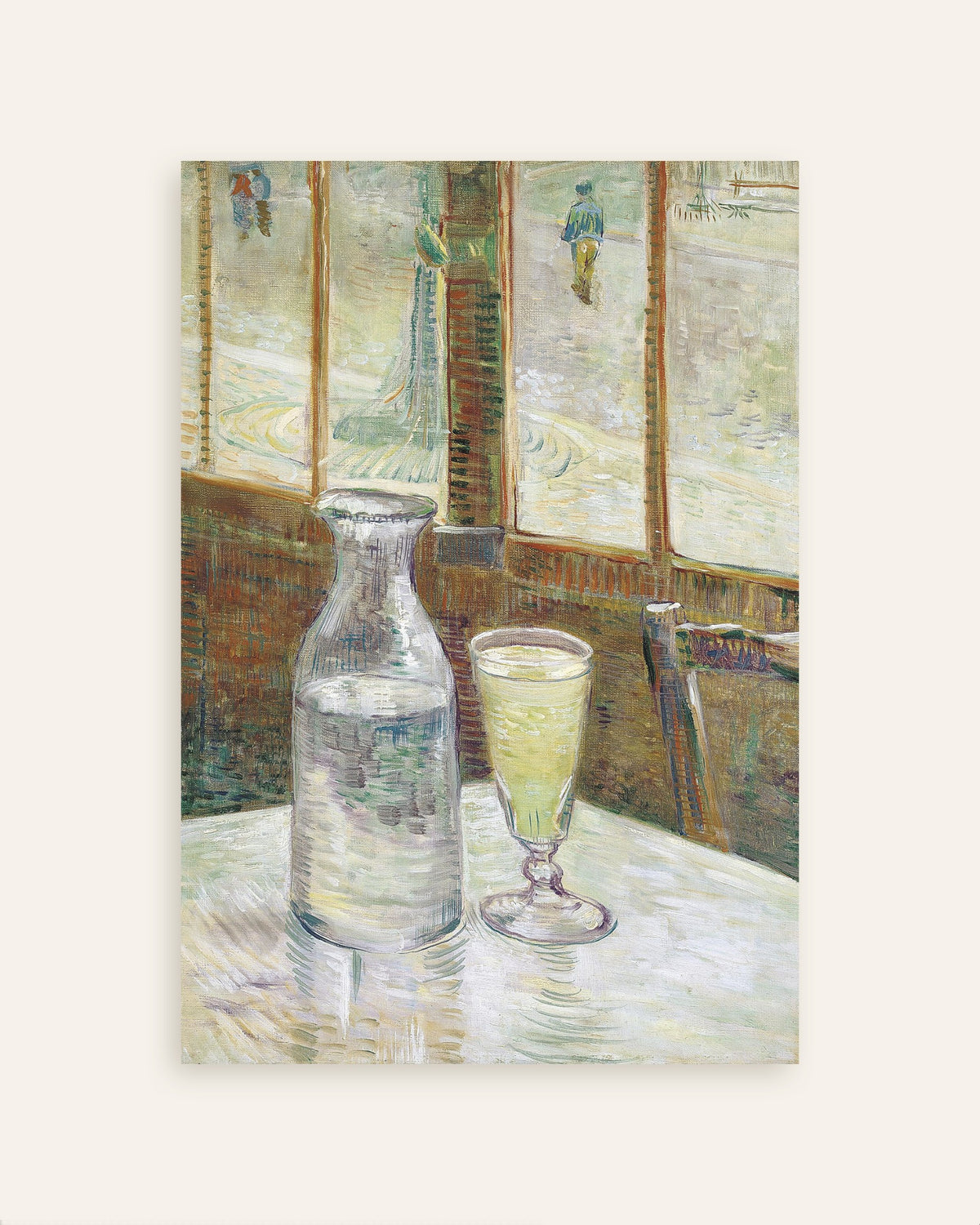 Poster van Cafétafel met absint (1887) van Vincent van Gogh, thumbnail