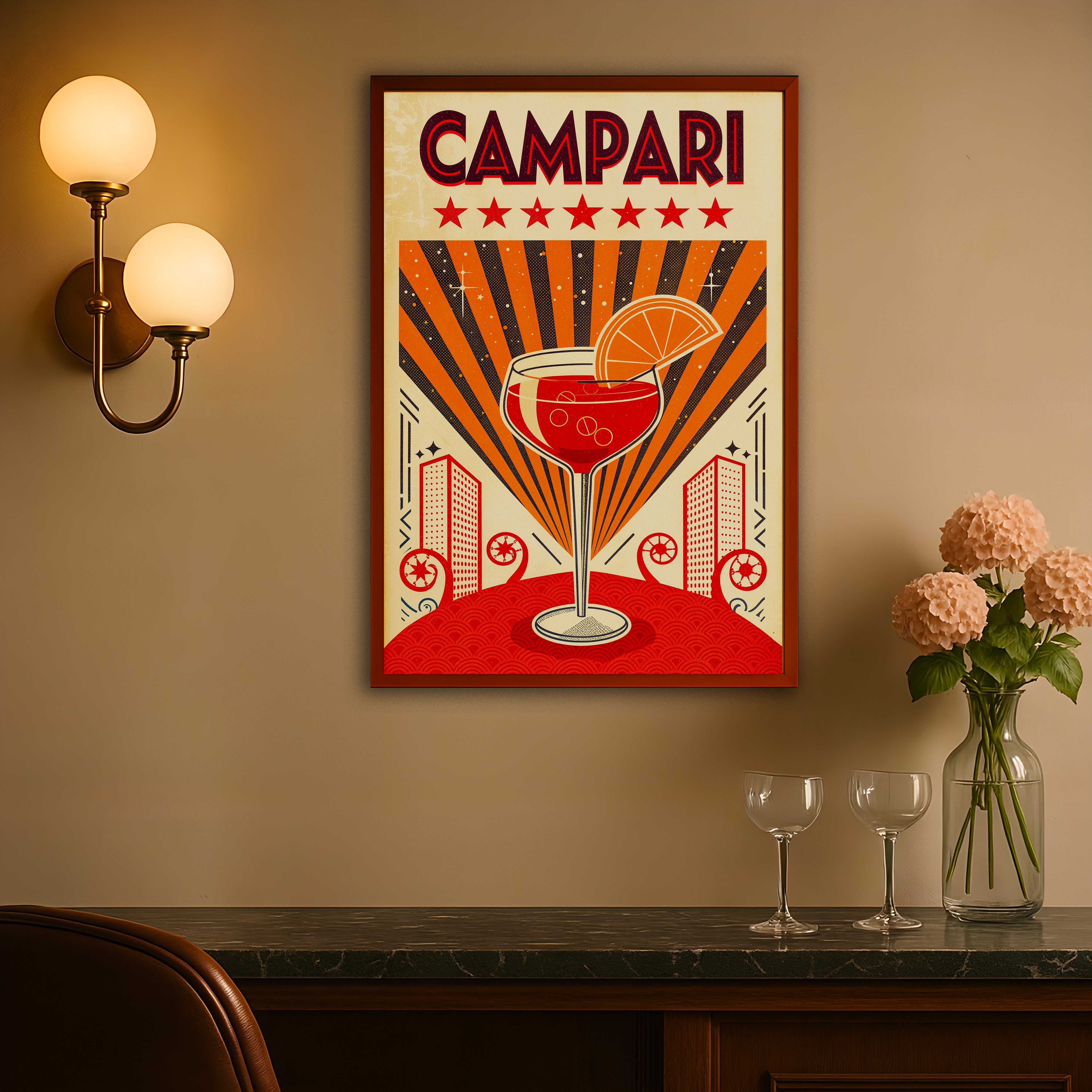 Campari Cocktail - Retro Aperitief Poster