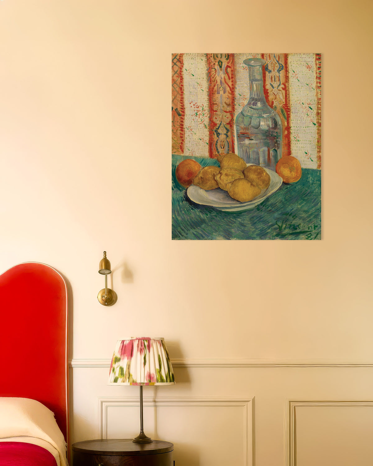 Poster van Karaf en schaal met citrusvruchten (1887) van Vincent van Gogh