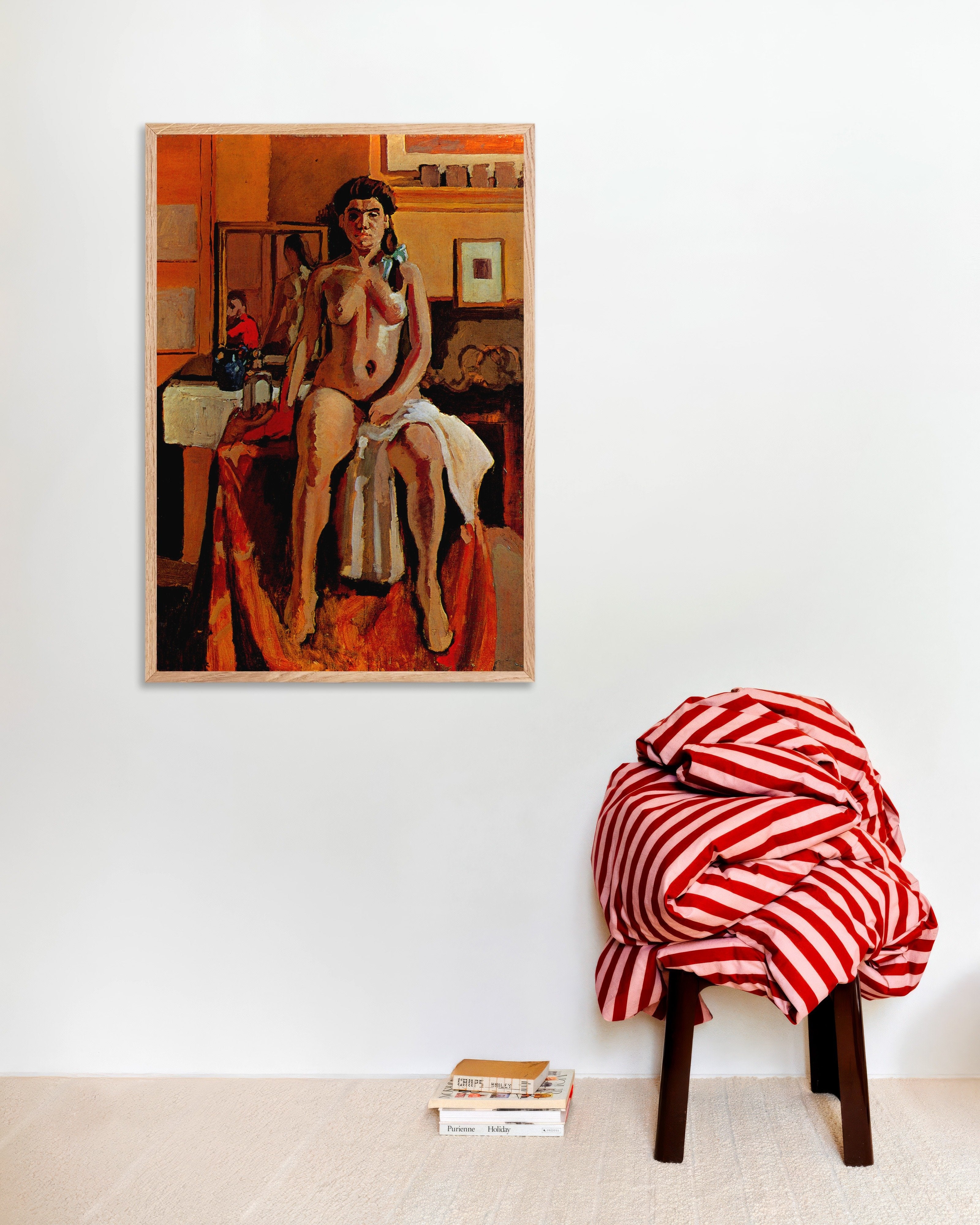 Poster of Carmelina (1903) by Henri Matisse, with natural wooden frame