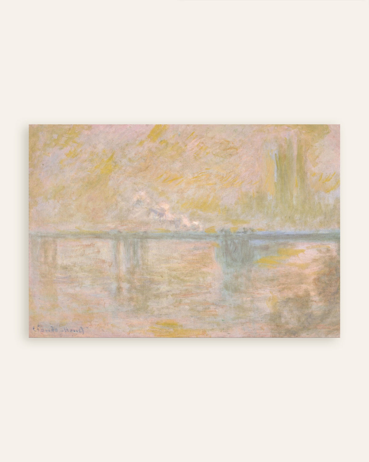 Poster Charing Cross Bridge, Londen (ca. 1902) van Claude Monet, miniatuur
