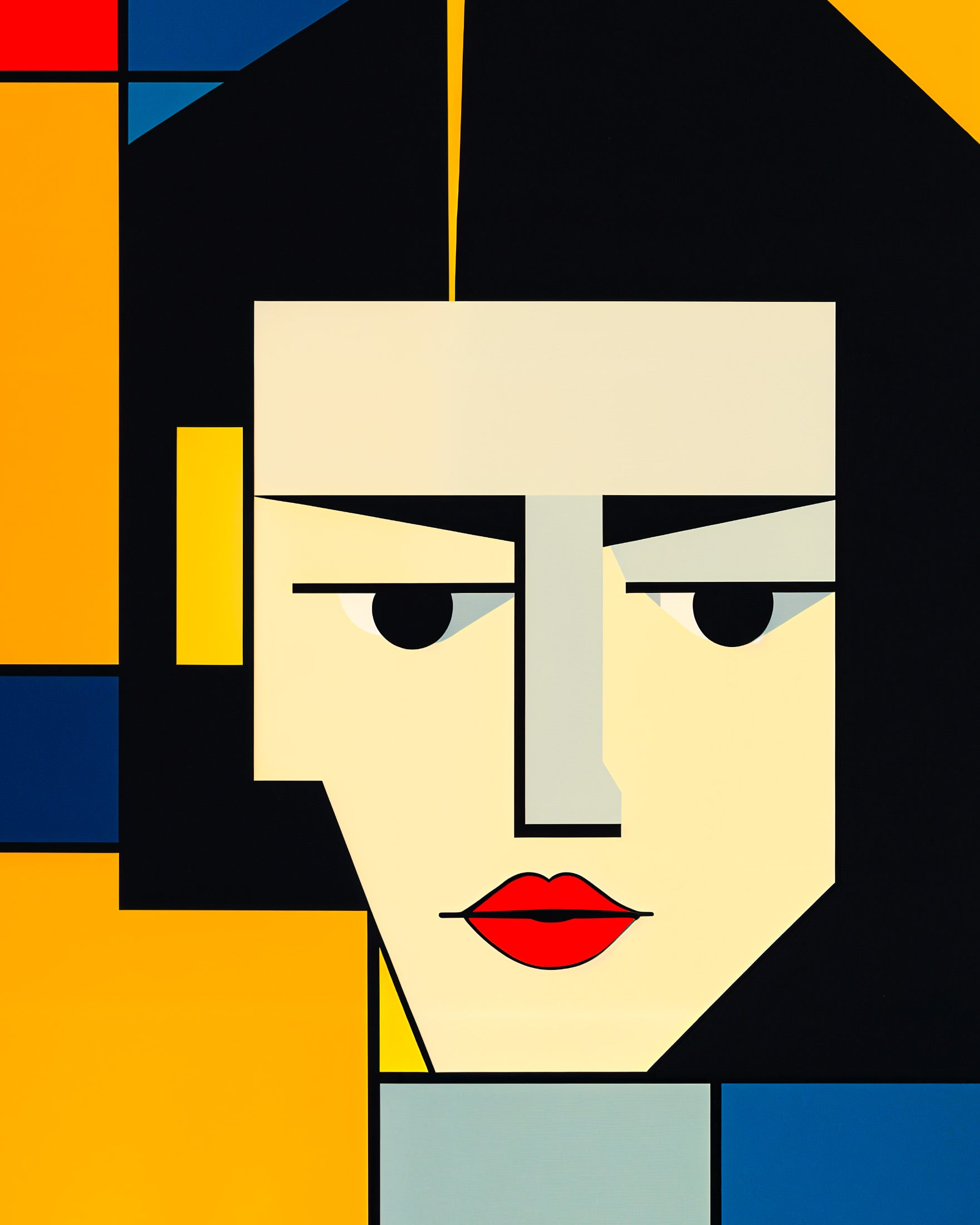 De Stijl, portret van Justine - Poster