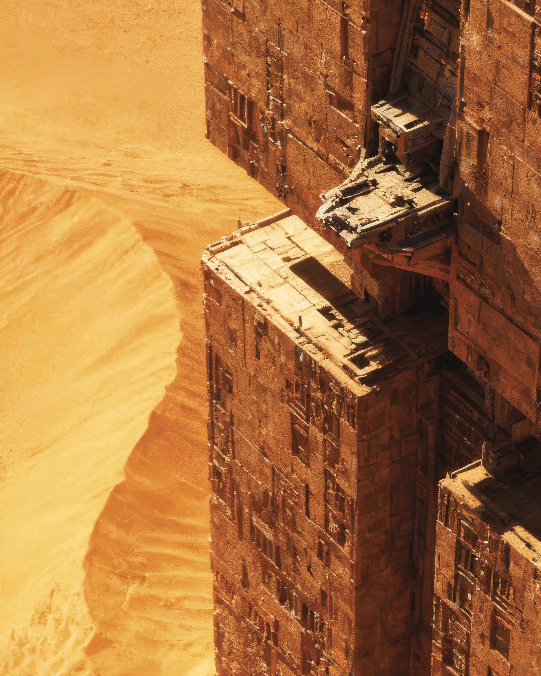 Woestijnvesting Poster, Dune, Sci-Fi Megastructuur Poster
