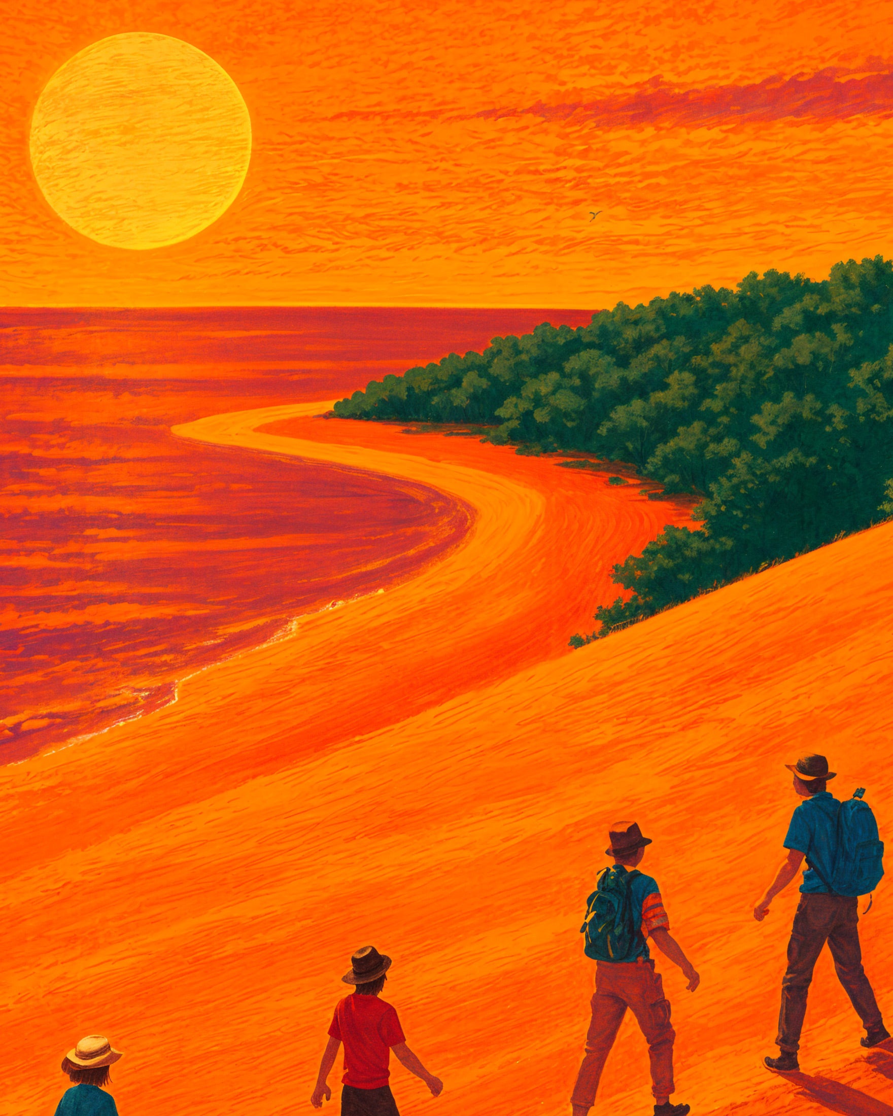 Dune van Pilat 02, Zonsondergang - Poster