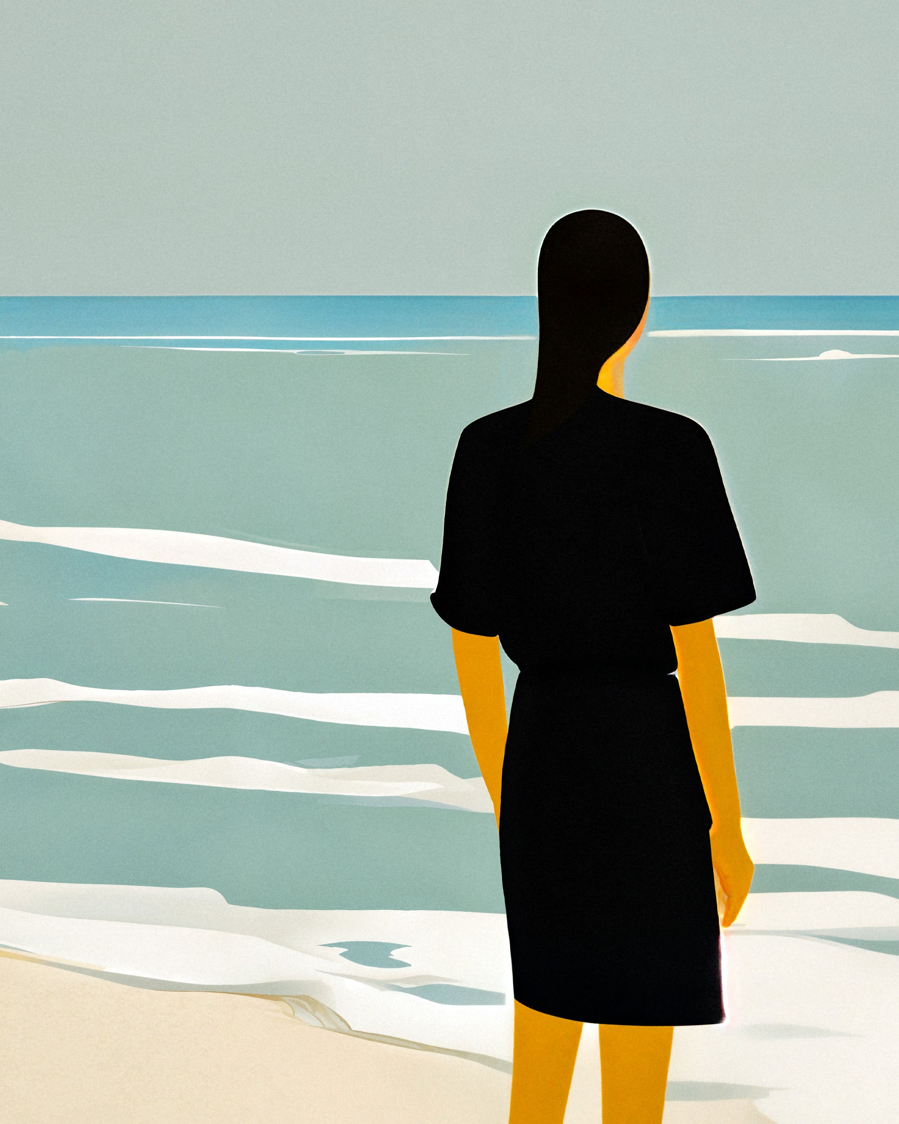 Erika op het Strand - Poster