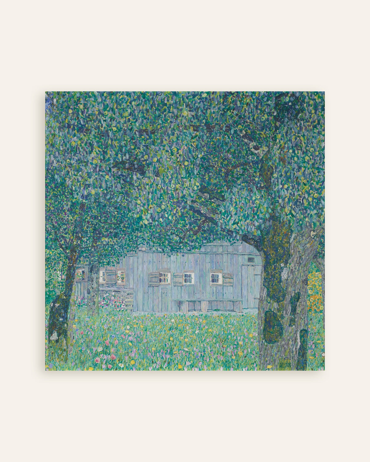 Poster Boerderij in Buchberg (1911) van Gustav Klimt, miniatuur