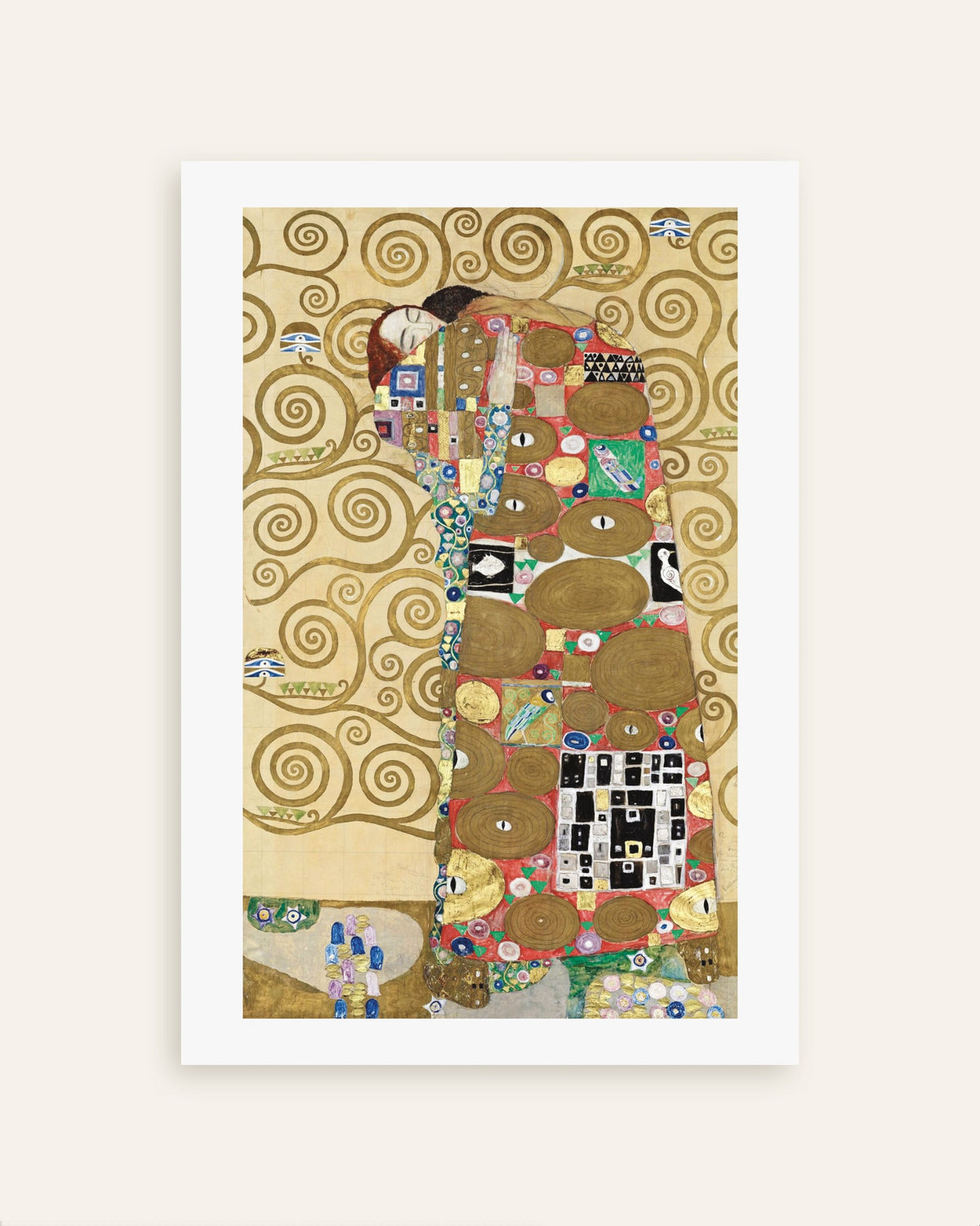Poster van Vervulling, Stoclet-fries (1910–1911) van Gustav Klimt, miniatuur