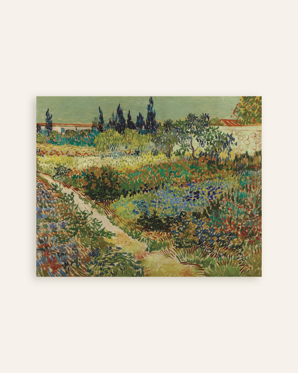 Poster van Tuin in Arles (1888) van Vincent van Gogh, miniatuur