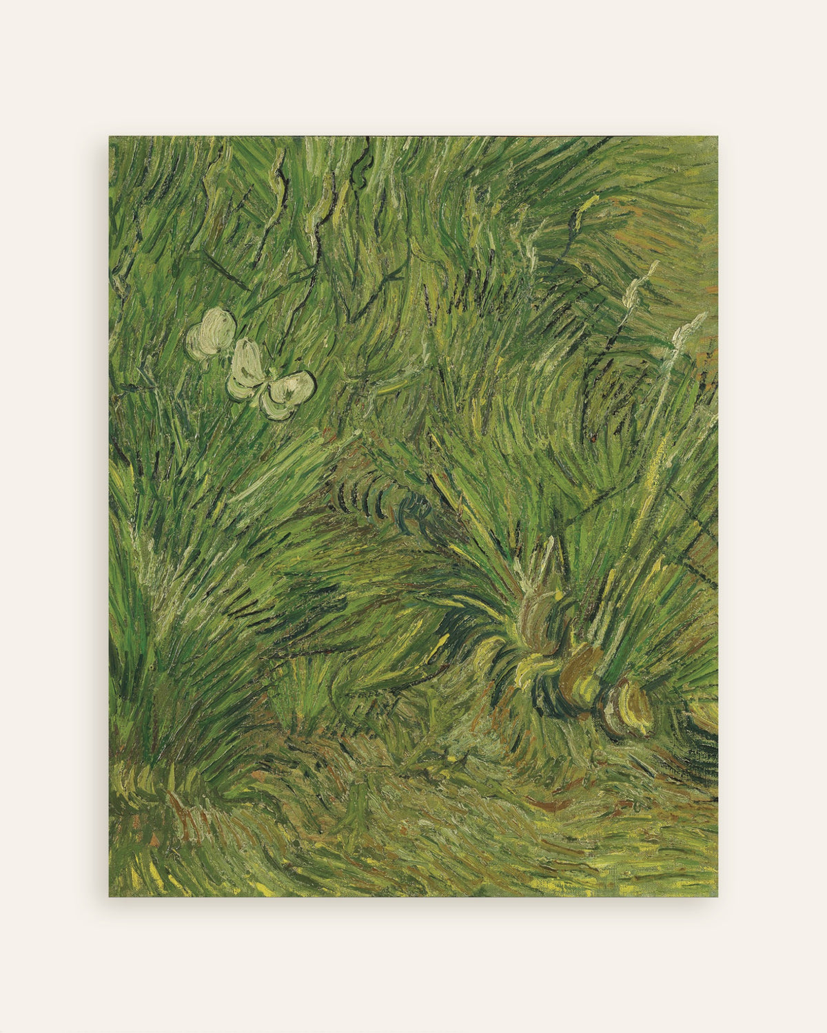 Poster of Garden with Butterflies (1889) by Vincent van Gogh, thumbnail