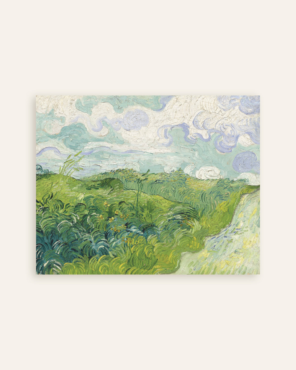 Poster van Groene korenvelden, Auvers (1890) van Vincent van Gogh, miniatuur
