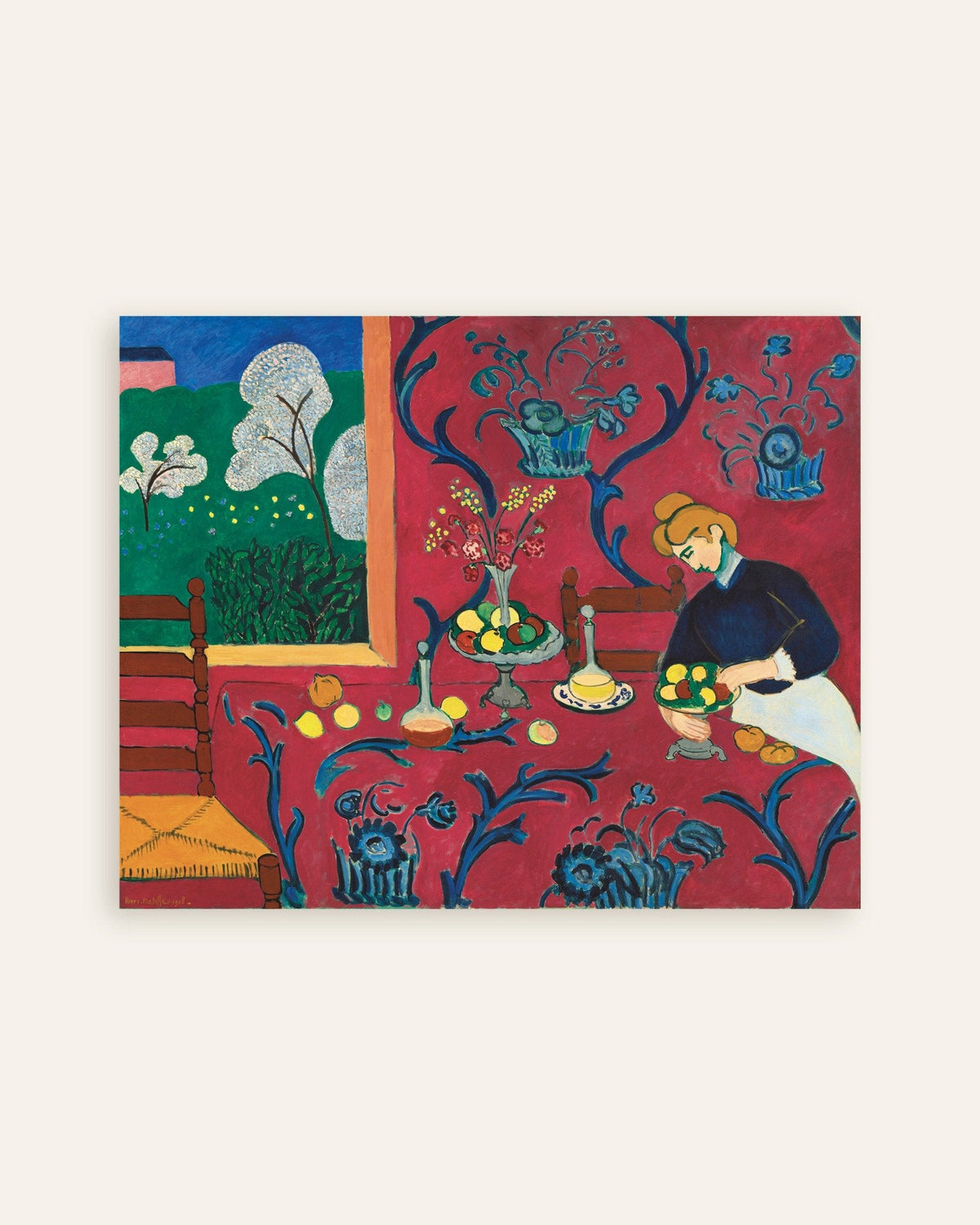 Poster van Harmonie in rood (1908) van Henri Matisse, miniatuur