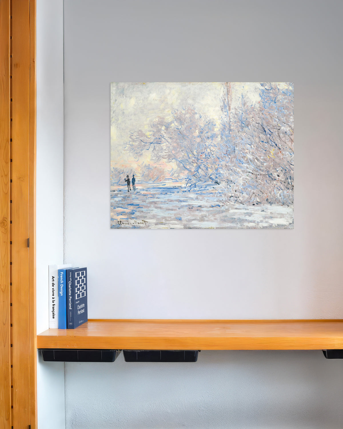 Poster Rijp in Giverny (1885) van Claude Monet