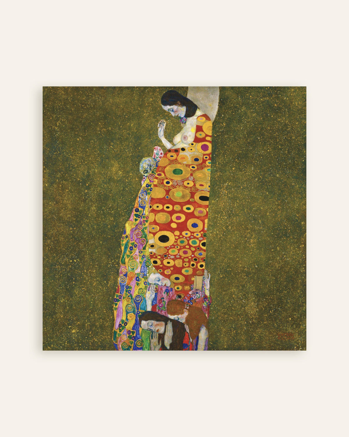 Poster De hoop II (1907–1908) van Gustav Klimt, miniatuur