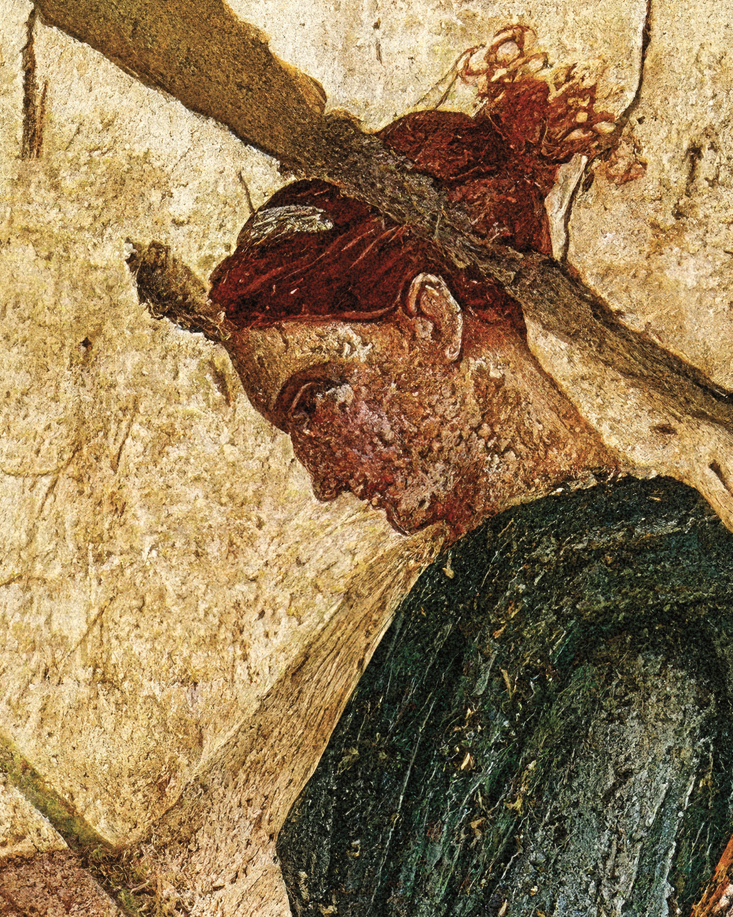 Vrouw met lier fresco poster