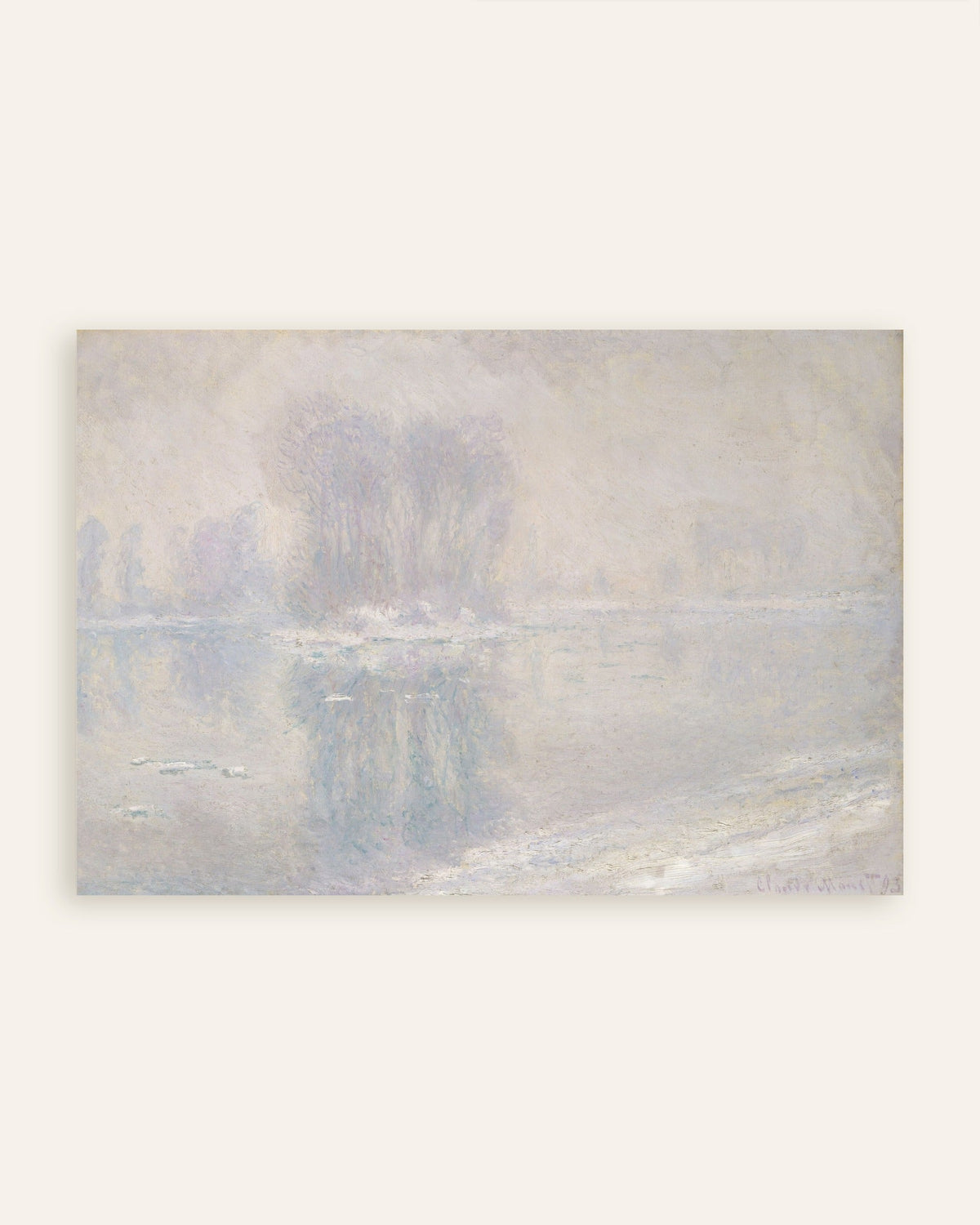 Poster IJsschotsen (1893) van Claude Monet, miniatuur