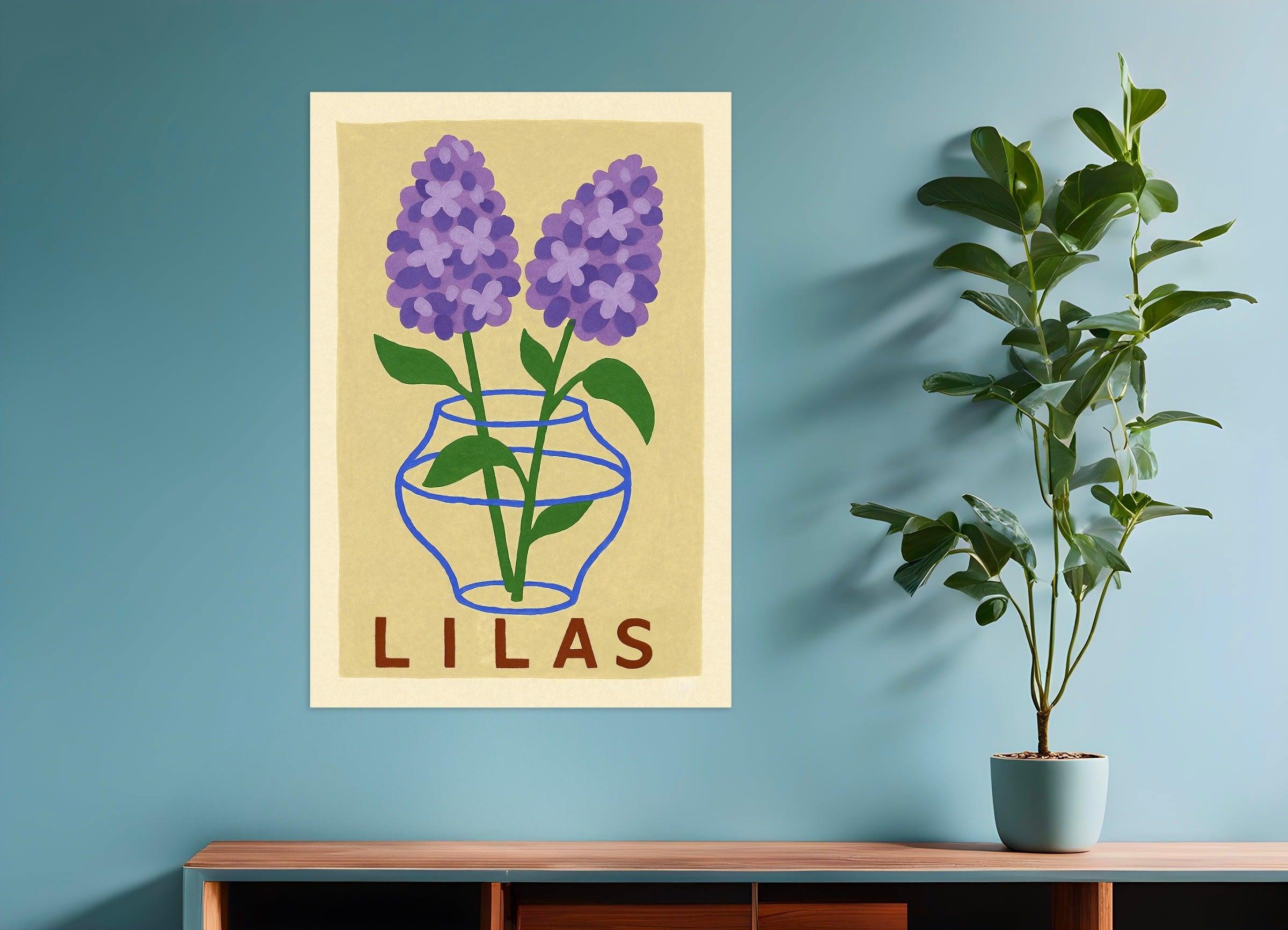Lila afdruk Poster