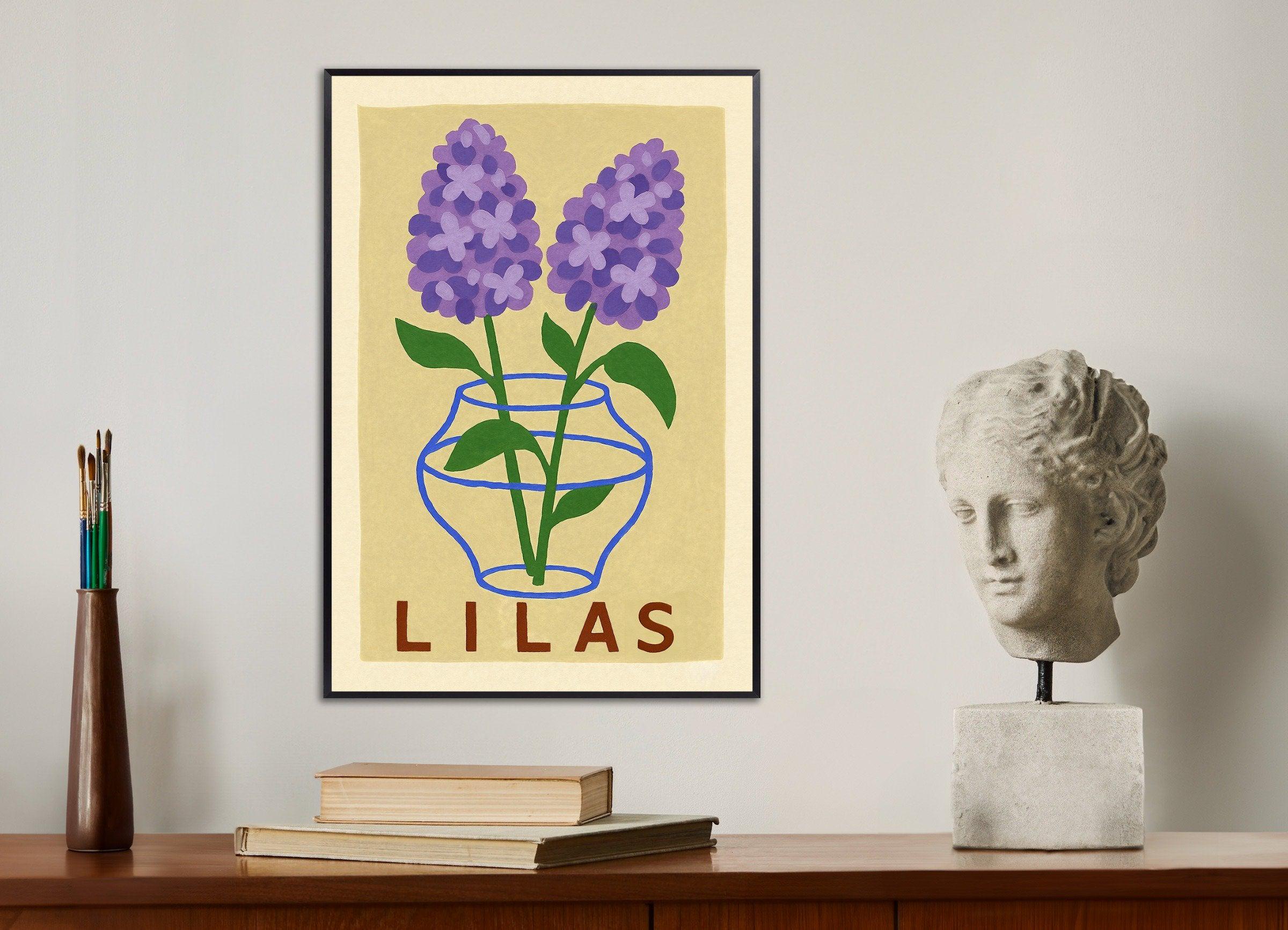 Lila afdruk Poster