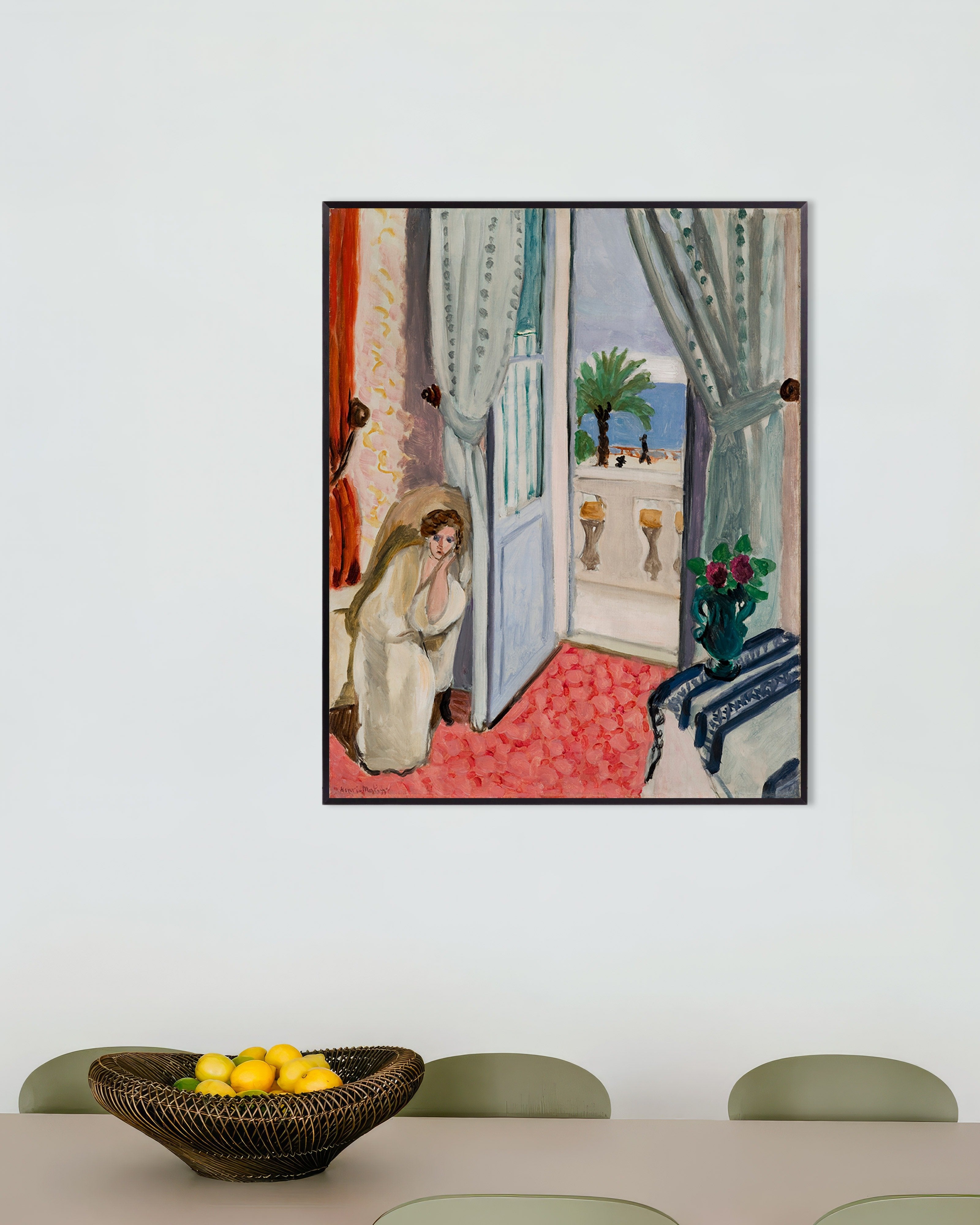Poster of Interior at Nice (ca. 1919) by Henri Matisse, with metal frame