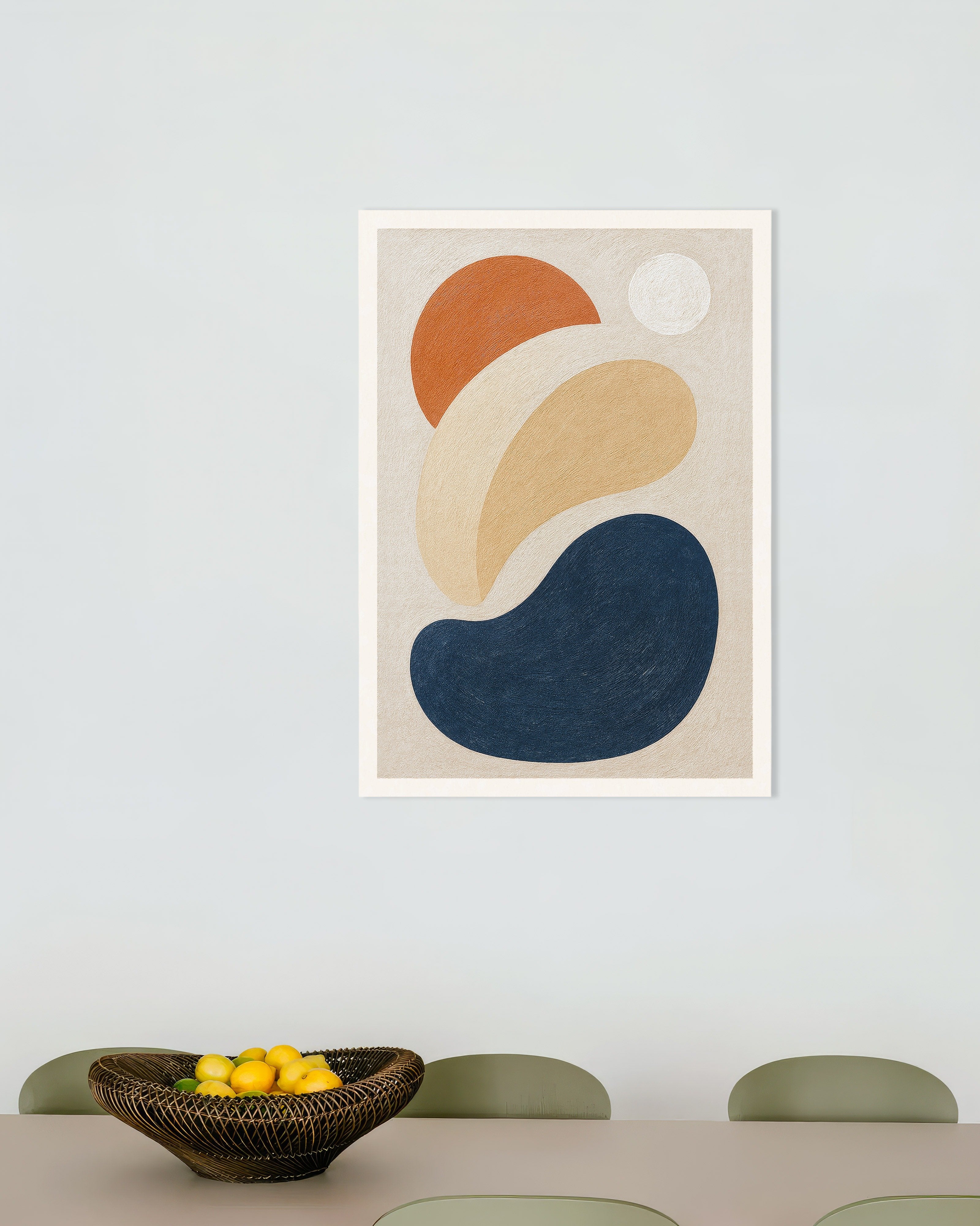 Poster of Intrications – abstract shapes poster in earthy tones