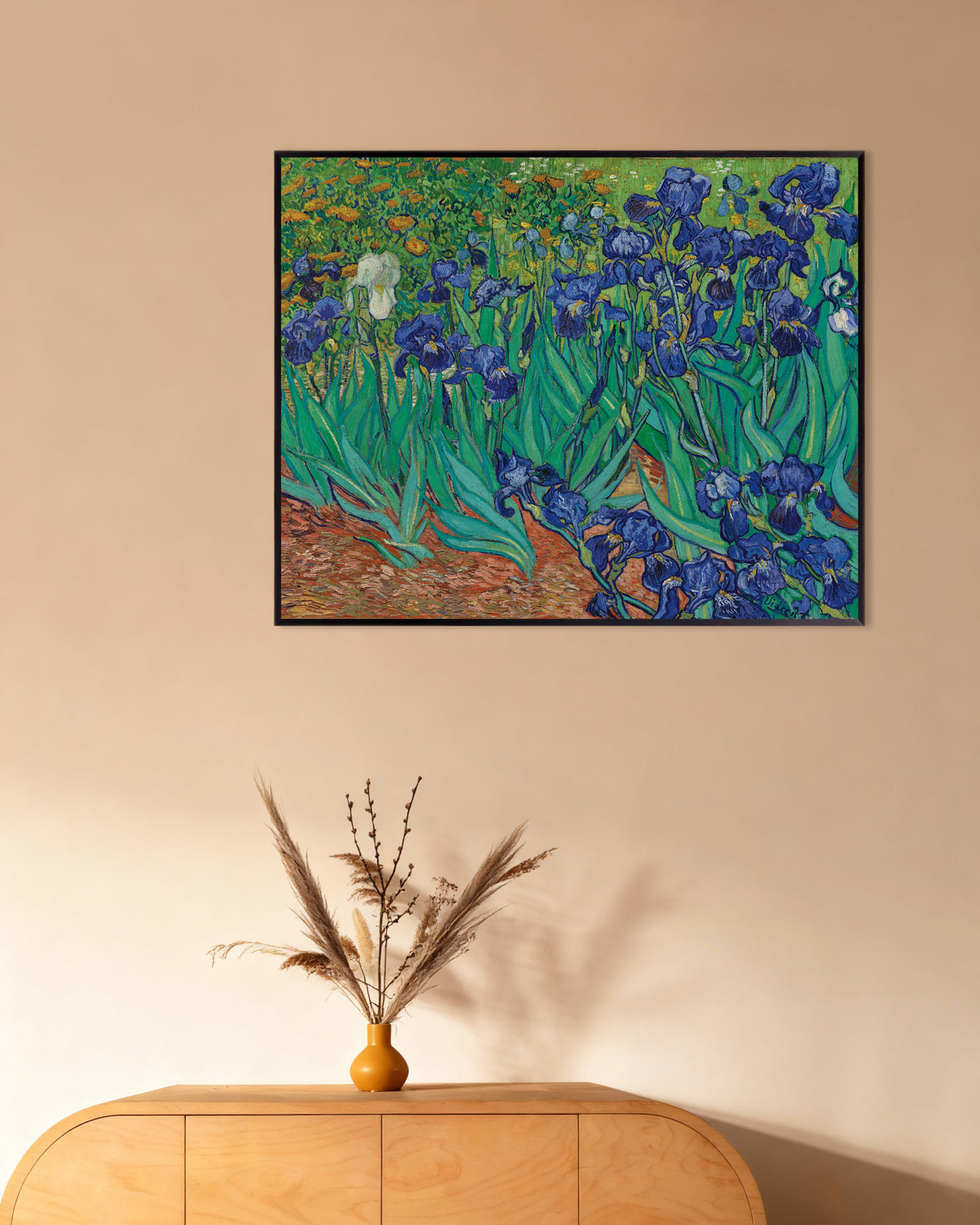 Poster van Irissen (1889) van Vincent van Gogh, met metalen lijst