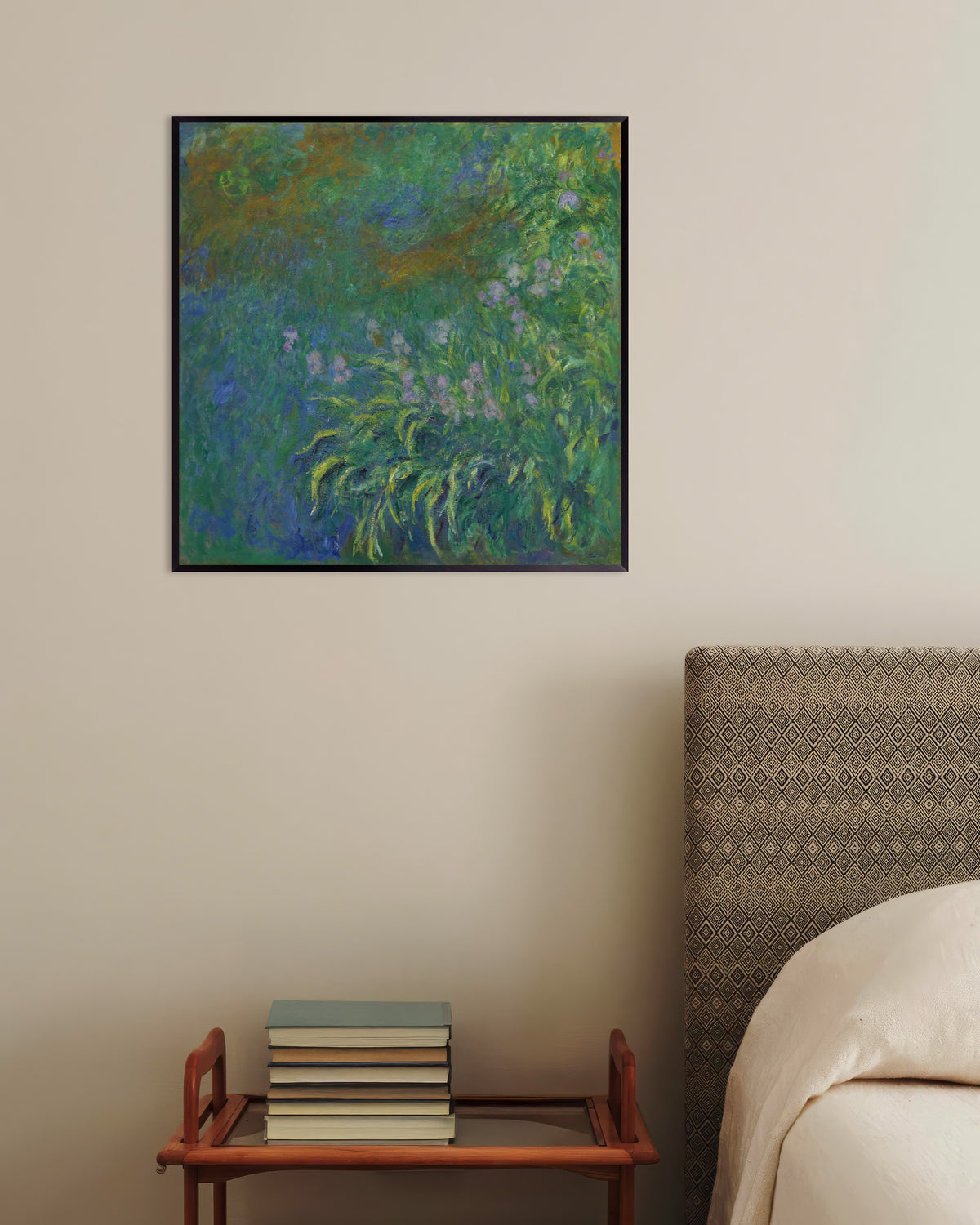 Poster Irissen (1914–1917) van Claude Monet met metalen lijst