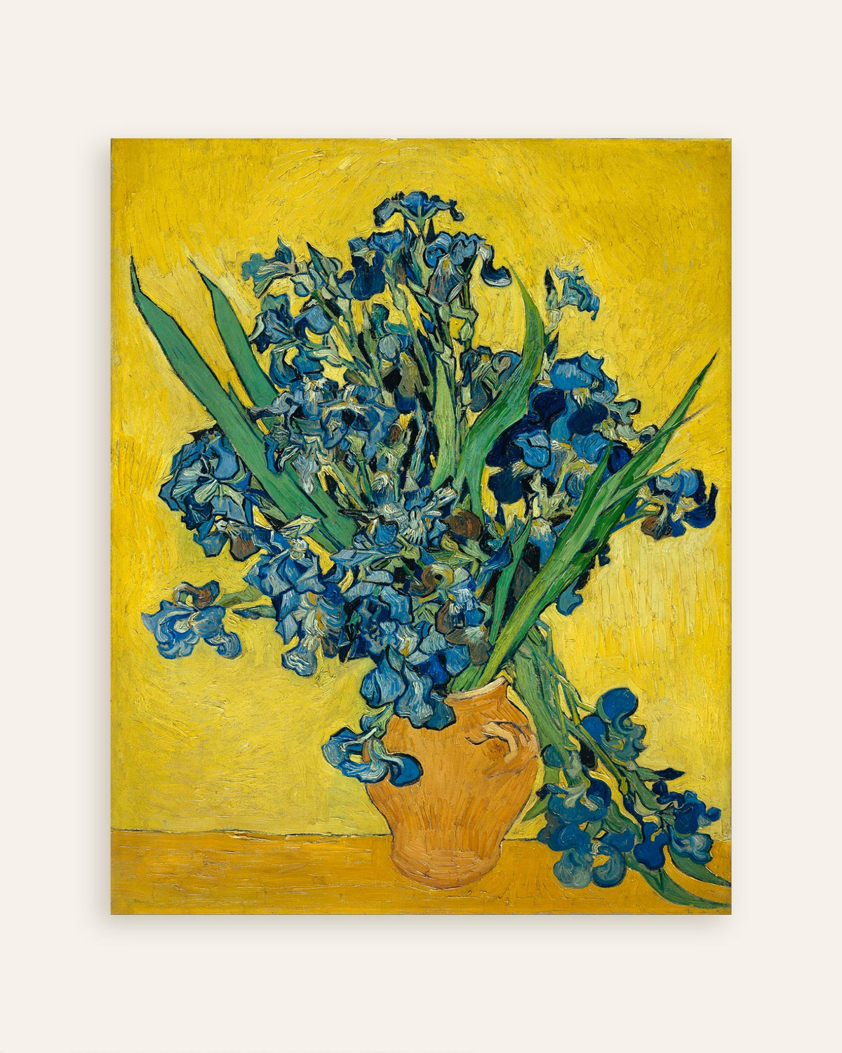 Poster van Irissen in een vaas (1890) van Vincent van Gogh, miniatuur