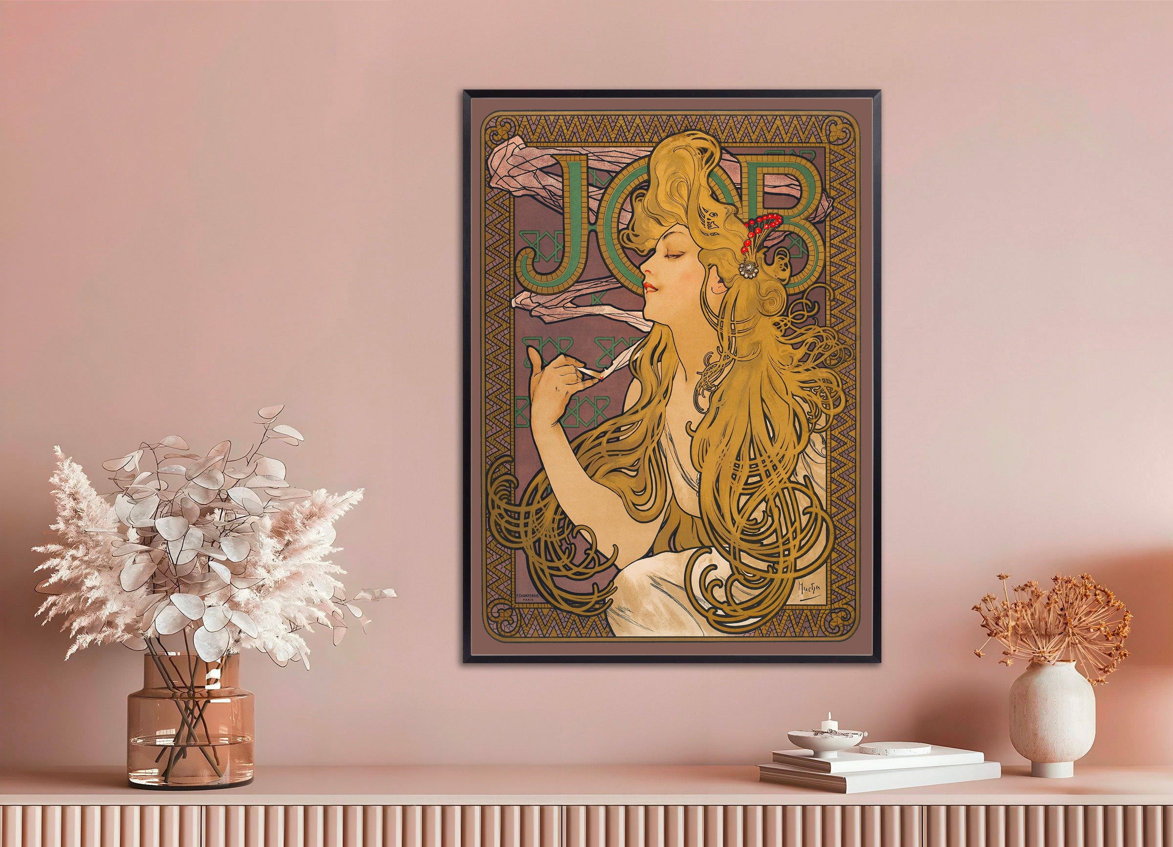 Job (1896) door Alfons Mucha - Poster