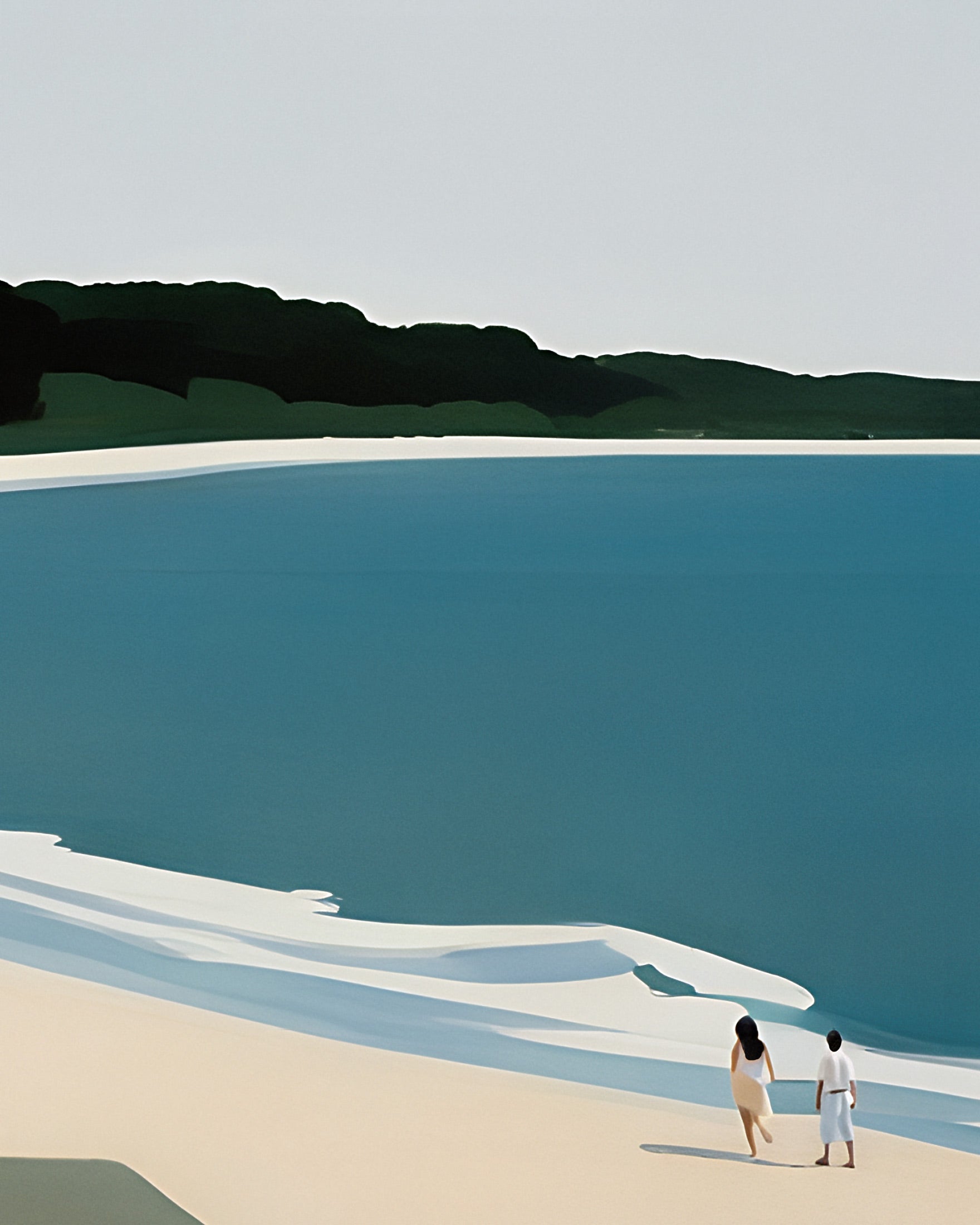 Vreugde op het Strand - Kustlandschap Poster