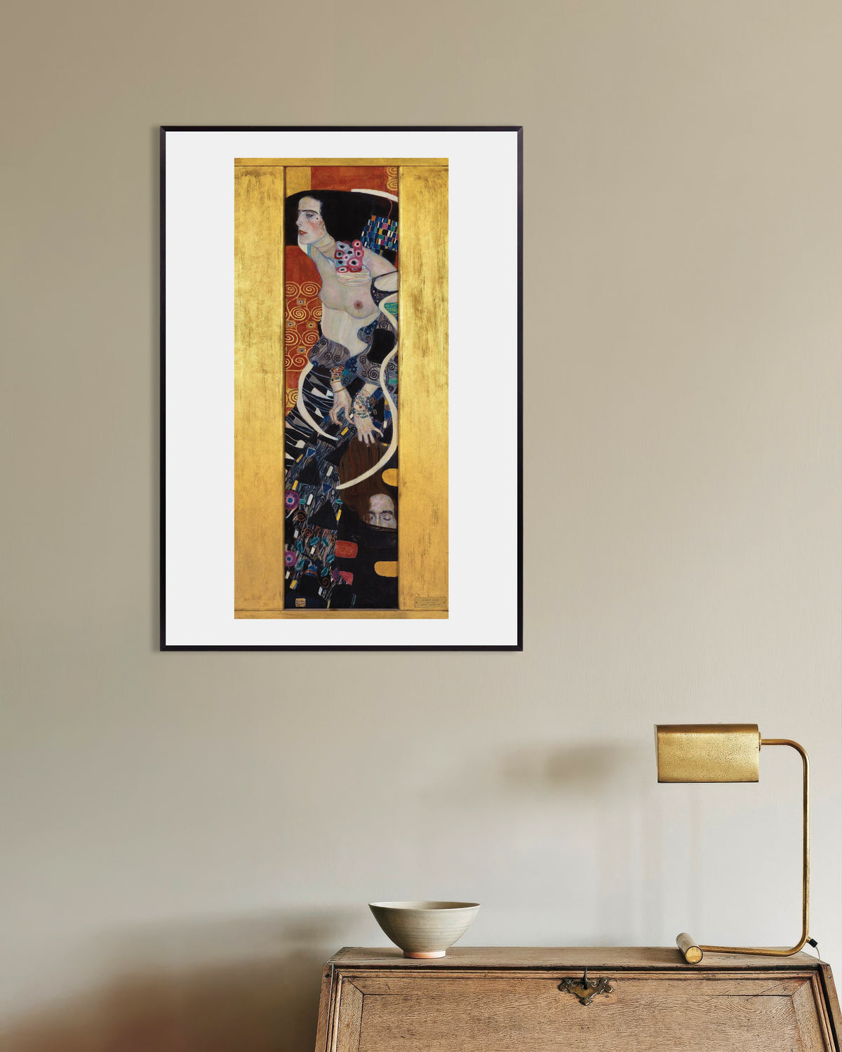 Poster Judith II (1909) van Gustav Klimt met metalen lijst