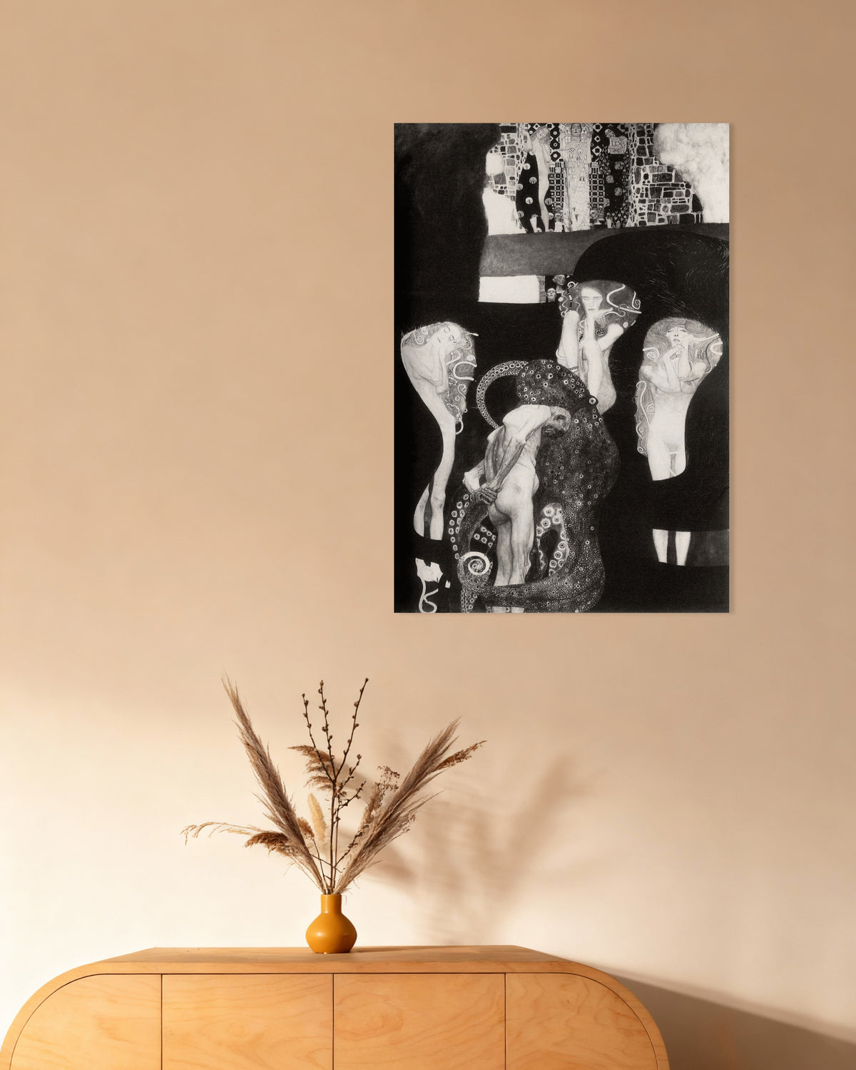 Poster Jurisprudentie (1907) van Gustav Klimt