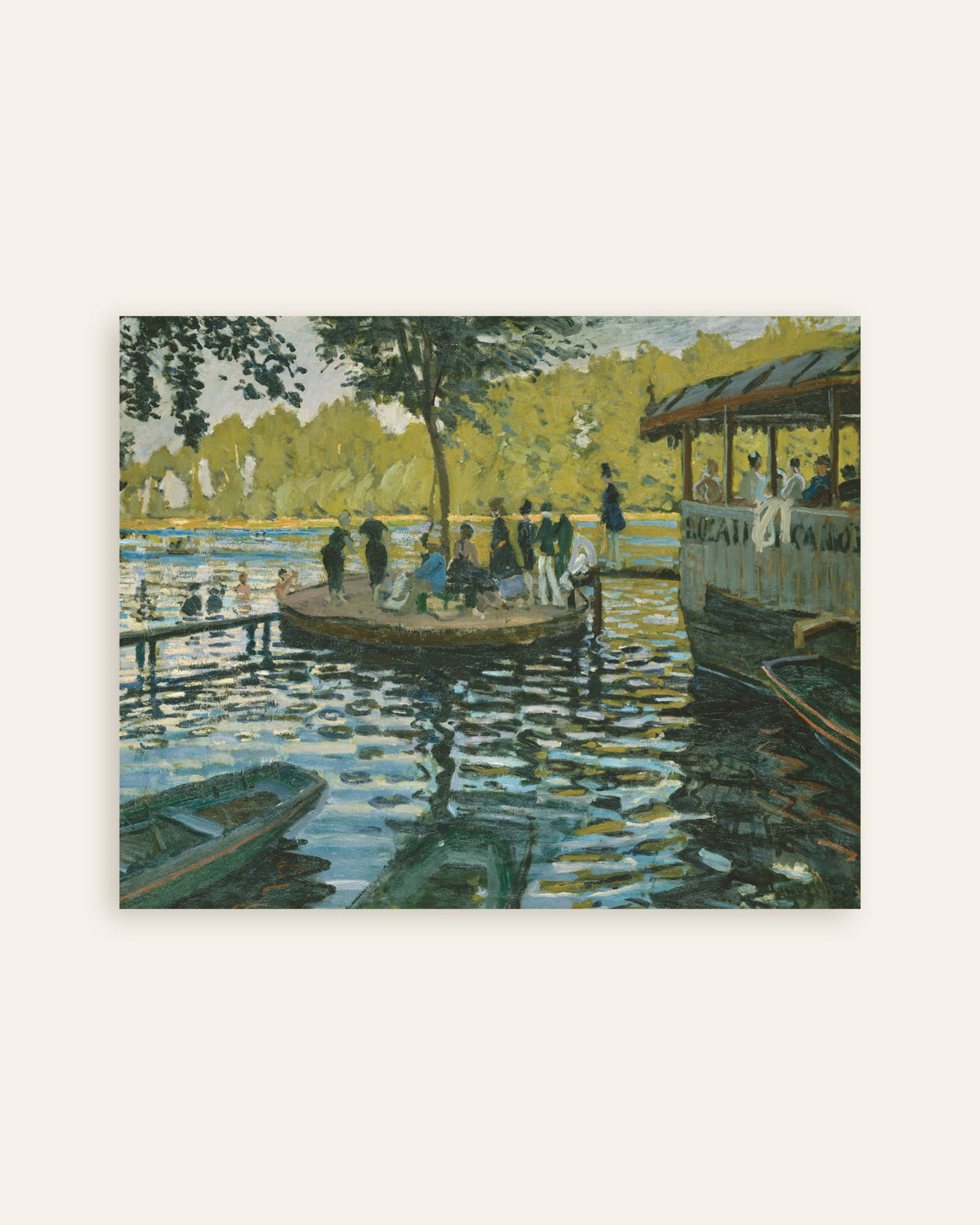 Poster La Grenouillère (1869) van Claude Monet, miniatuur