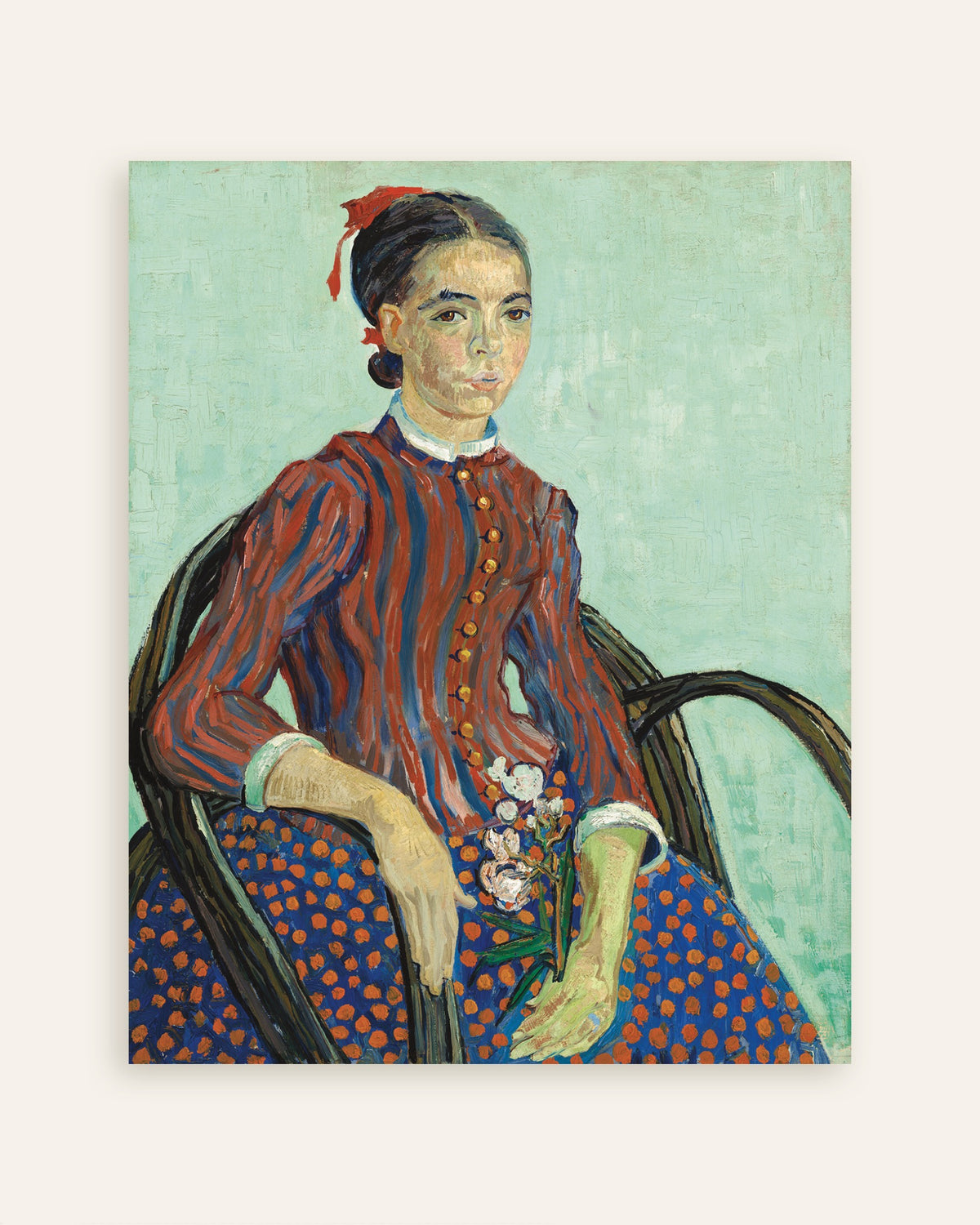 Poster La Mousmé (1888) van Vincent van Gogh, miniatuur