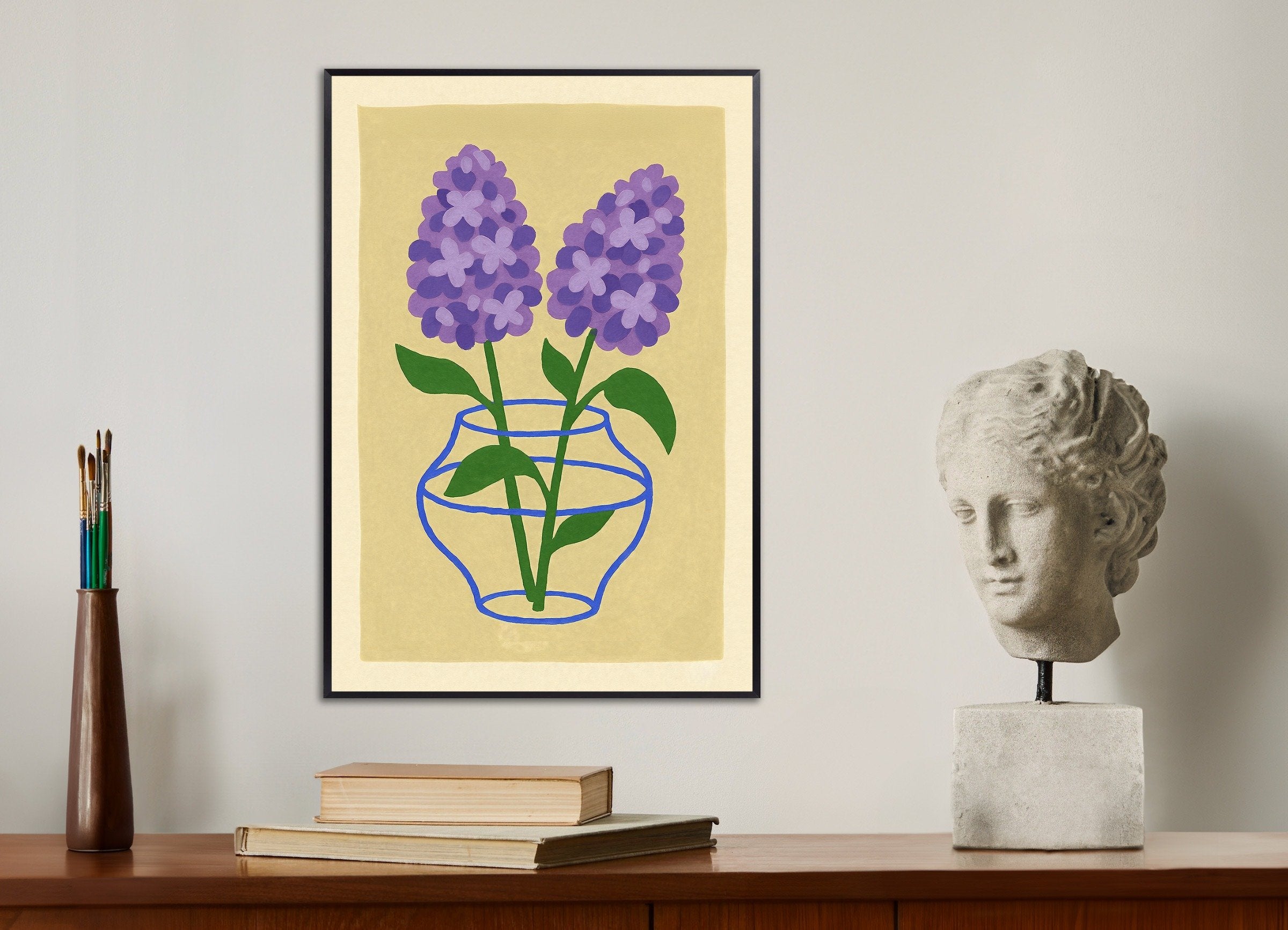 Poster of Lilac print, with metal frame