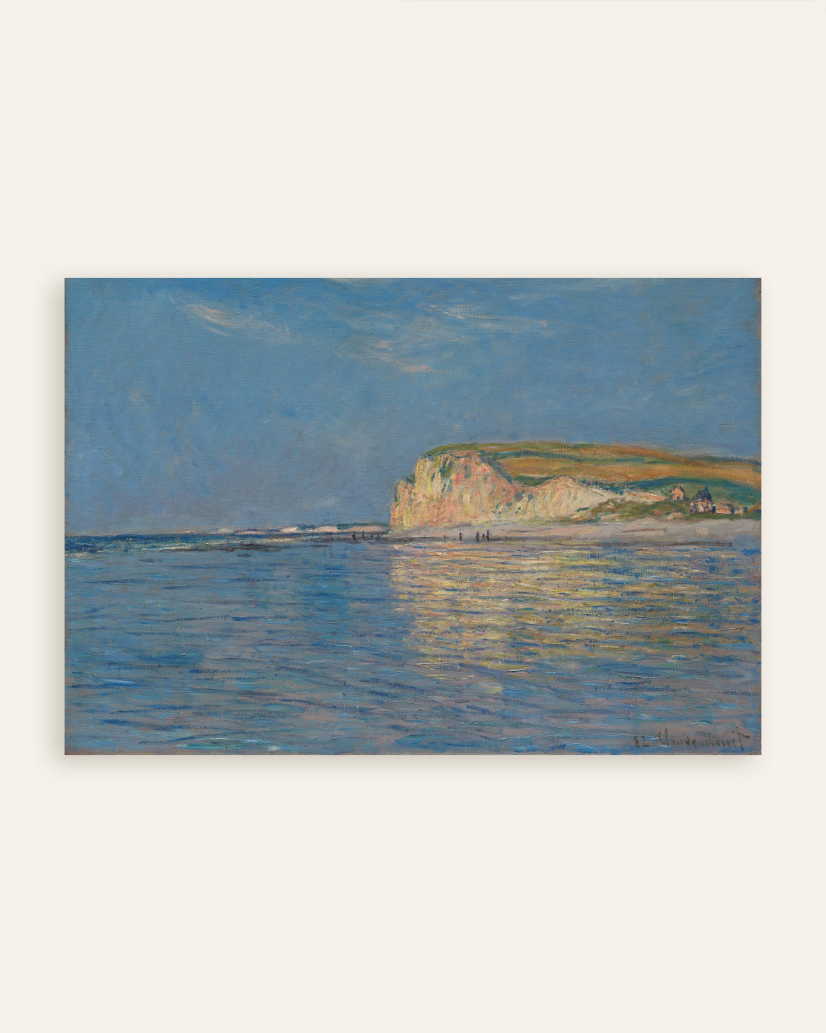 Poster Eb bij Pourville, nabij Dieppe (1882) van Claude Monet, miniatuur