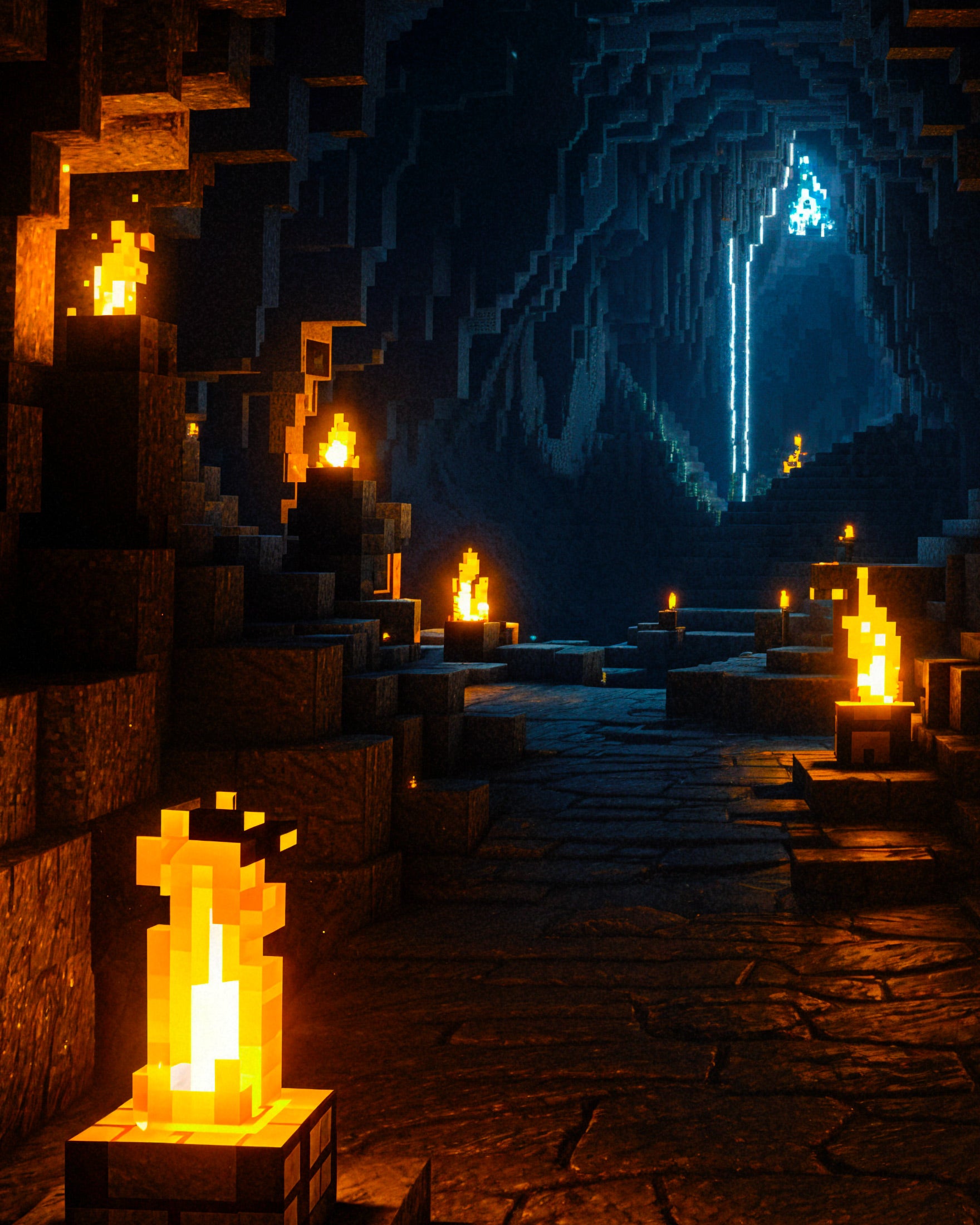 Minecraft, mysterieuze grot - Poster