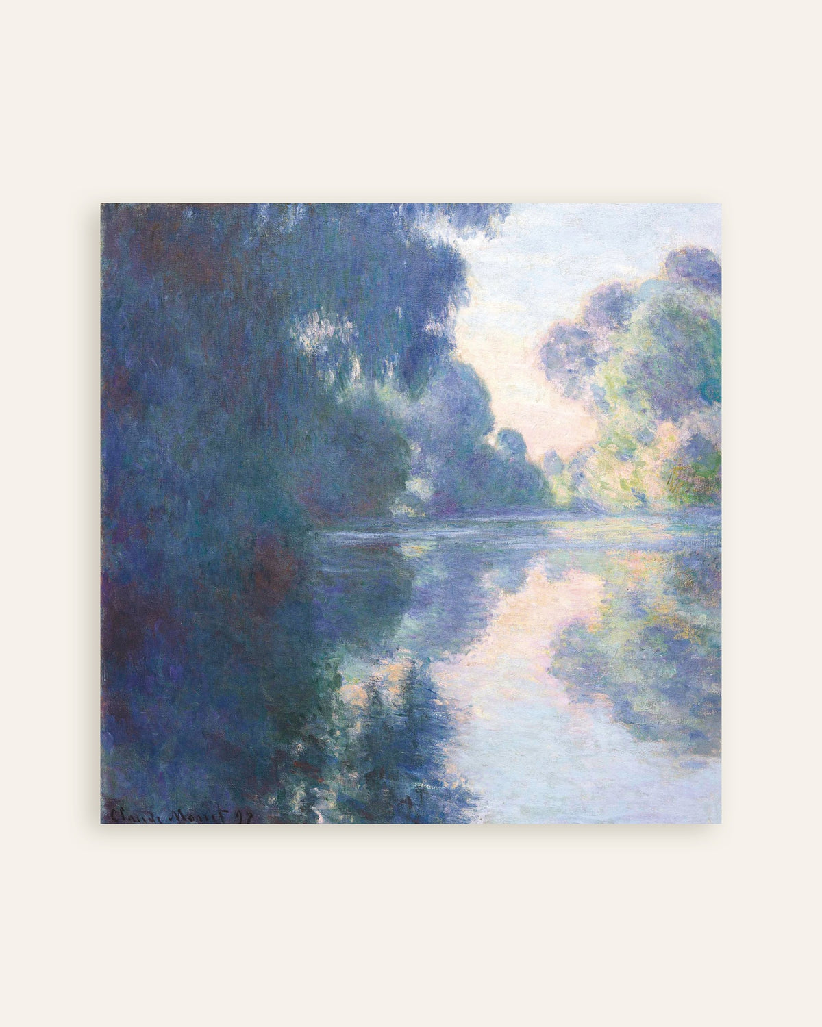 Poster Ochtend aan de Seine (1897) van Claude Monet, miniatuur