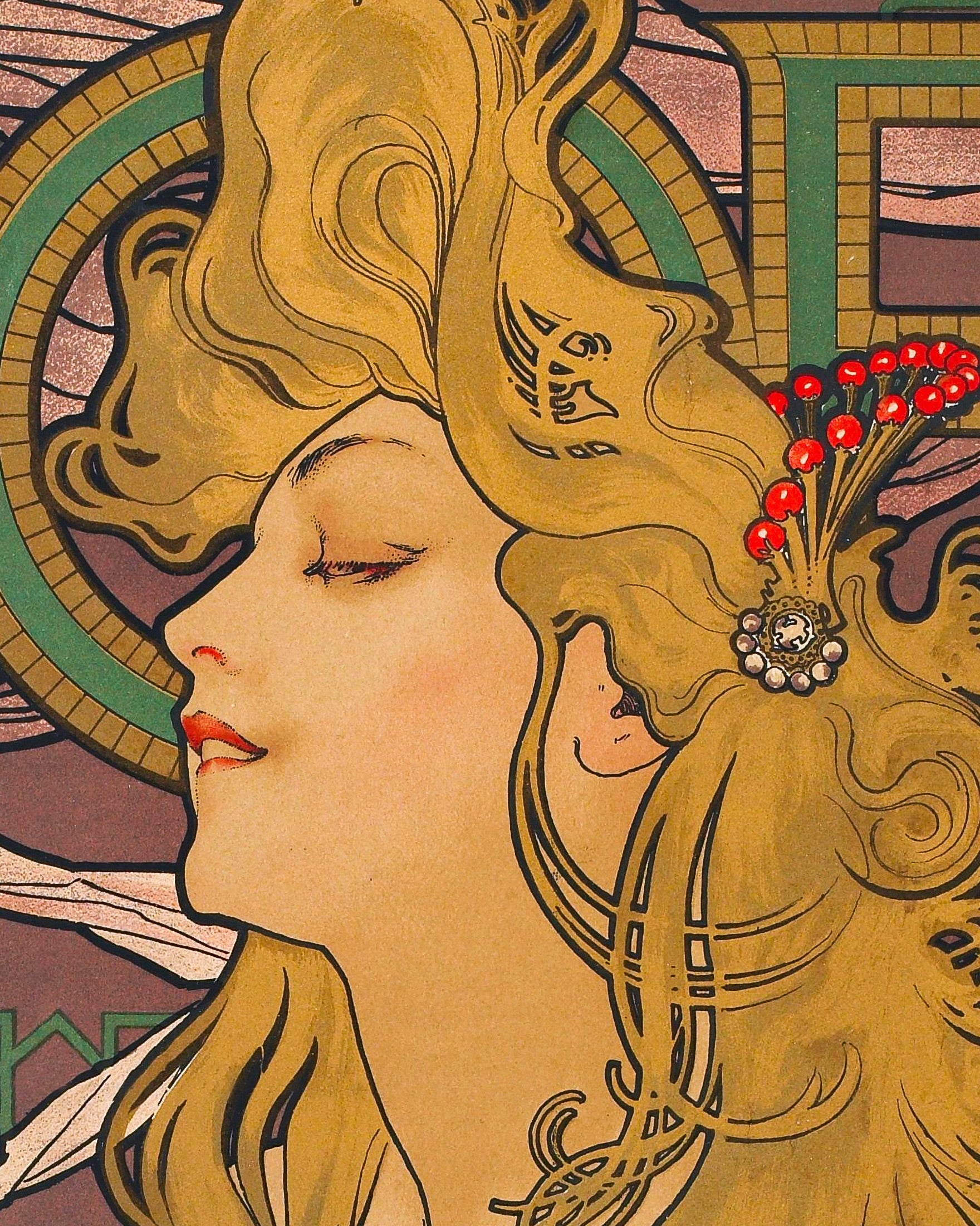 Job (1896) door Alfons Mucha - Poster