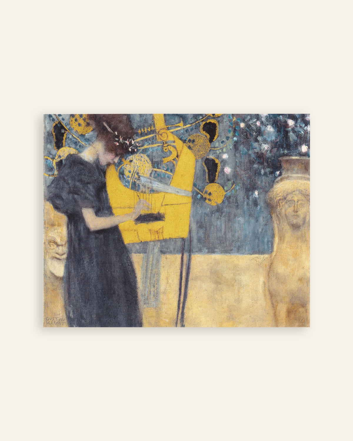 Poster De muziek I (1895) van Gustav Klimt, miniatuur