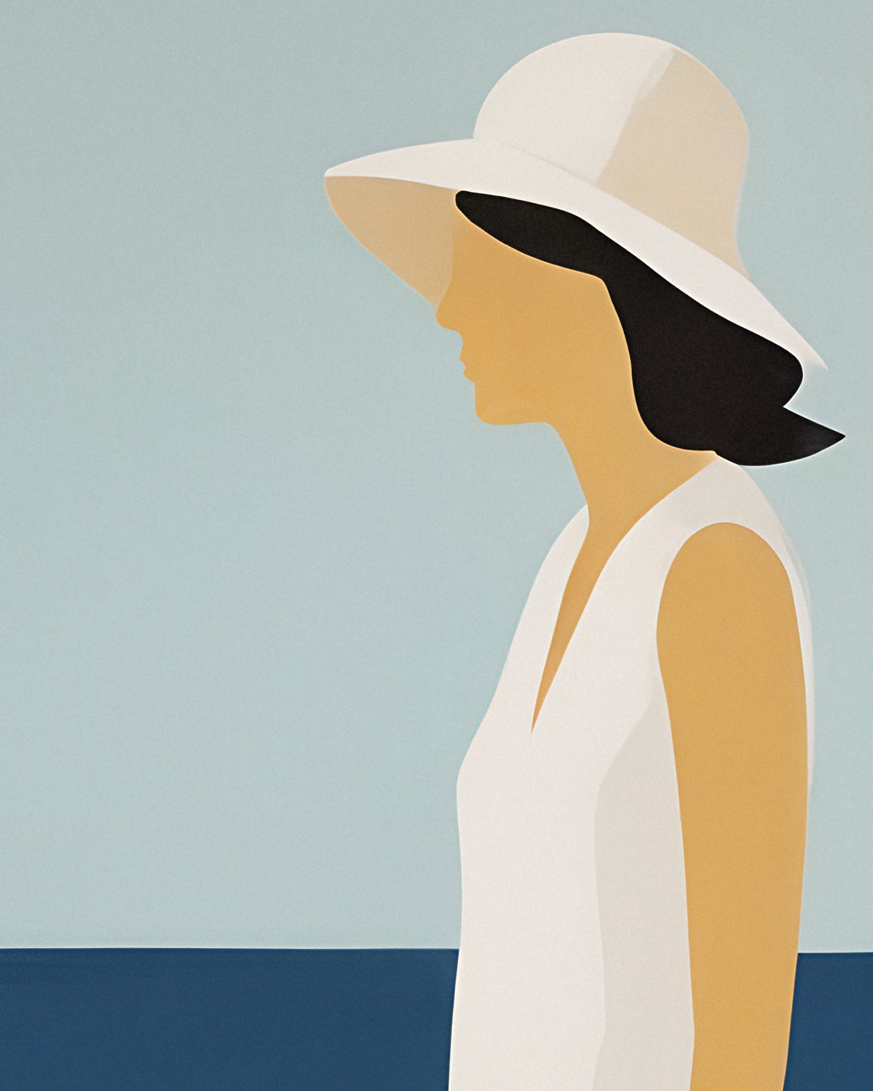 Octavia Beach Portret - Elegante Kustposter